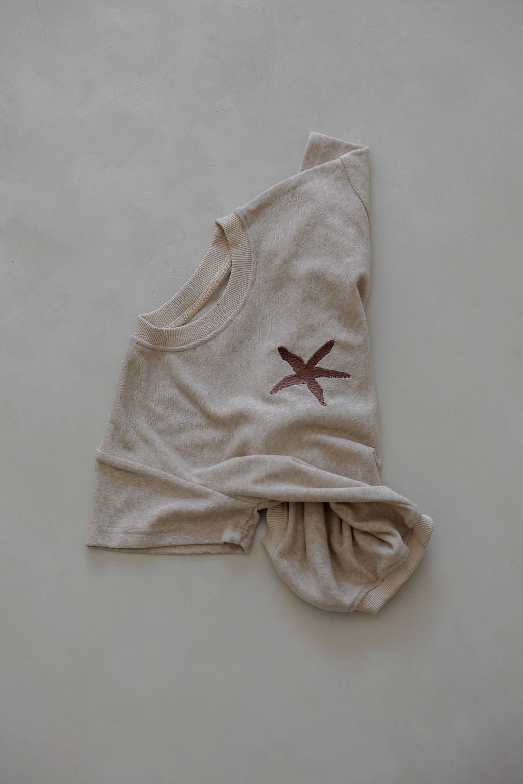 Sea Star Terry Romper | Oat