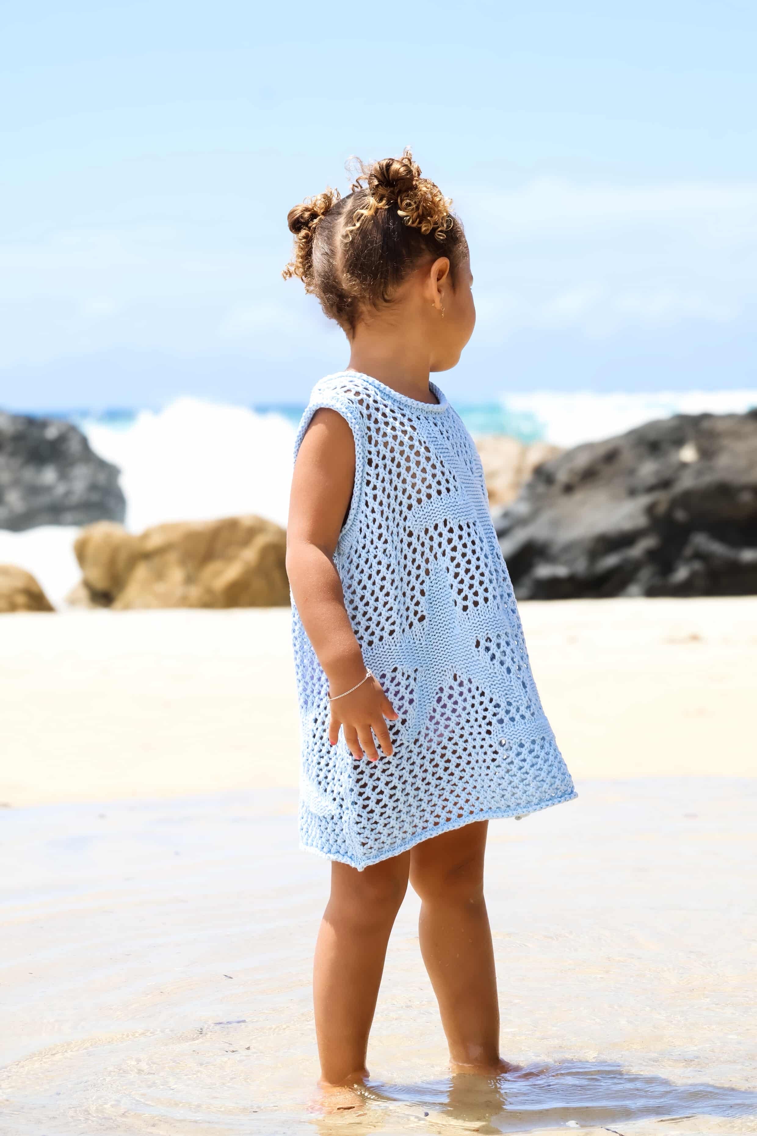 Crochet Sea-Star Dress | Sky