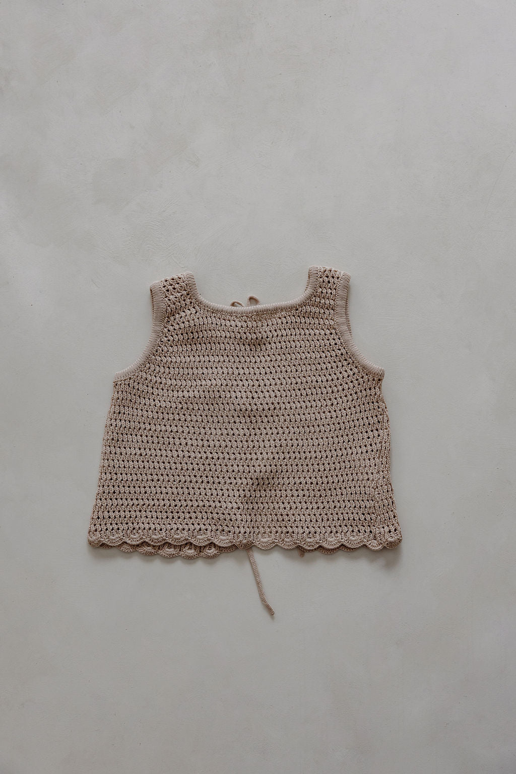 Crochet Tie-up Top | Sand