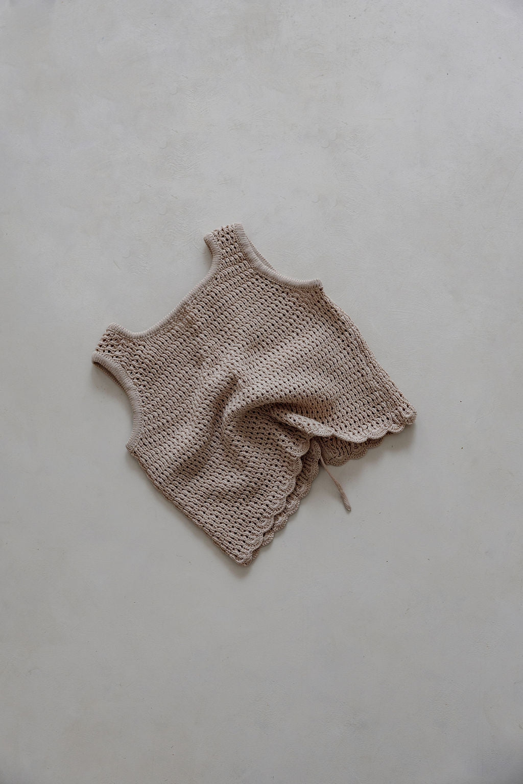 Crochet Tie-up Top | Sand