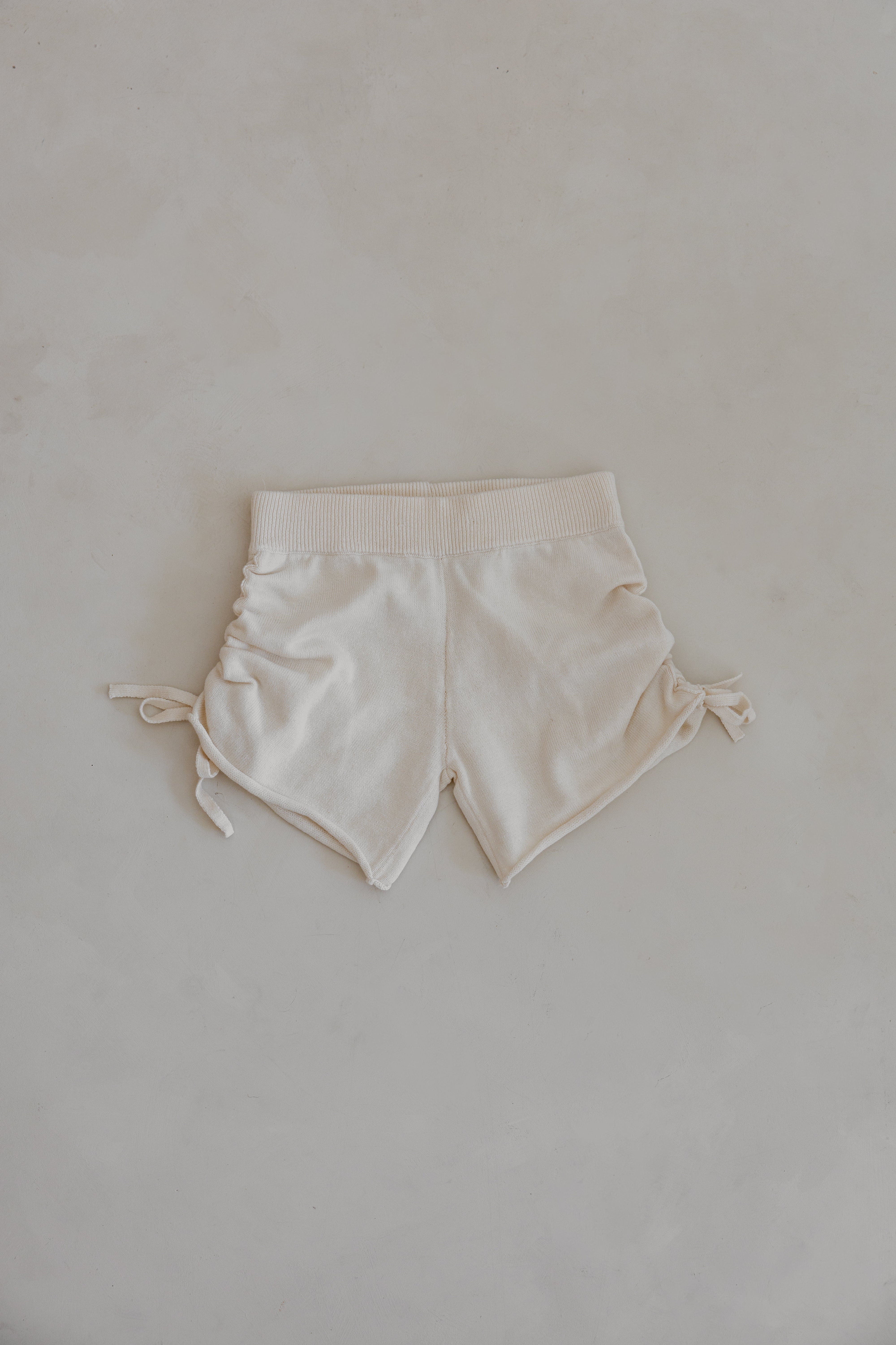 Gathered Knit Shorts | Natural