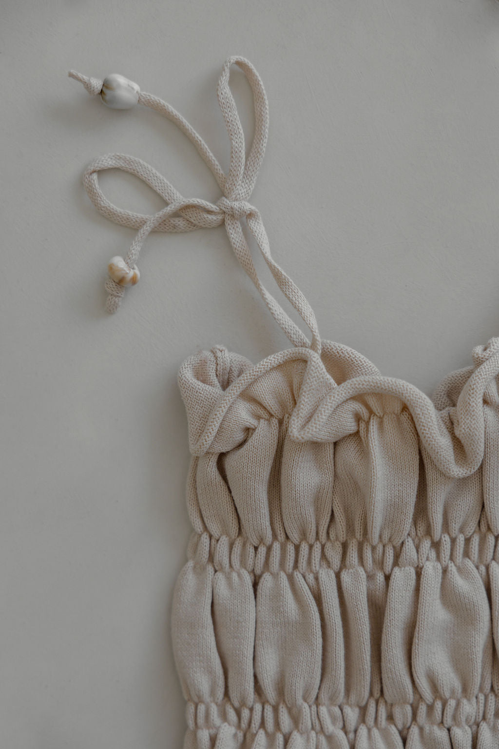 Gather Tie-up Top | Oat