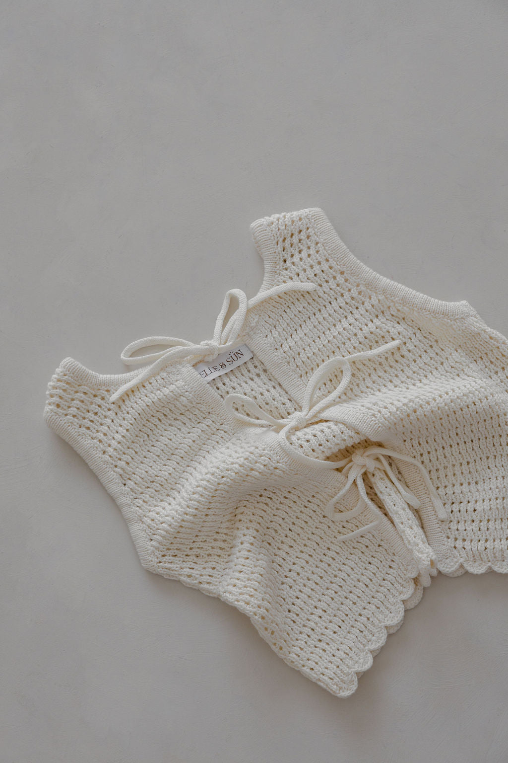 Crochet Tie-up Top | Natural