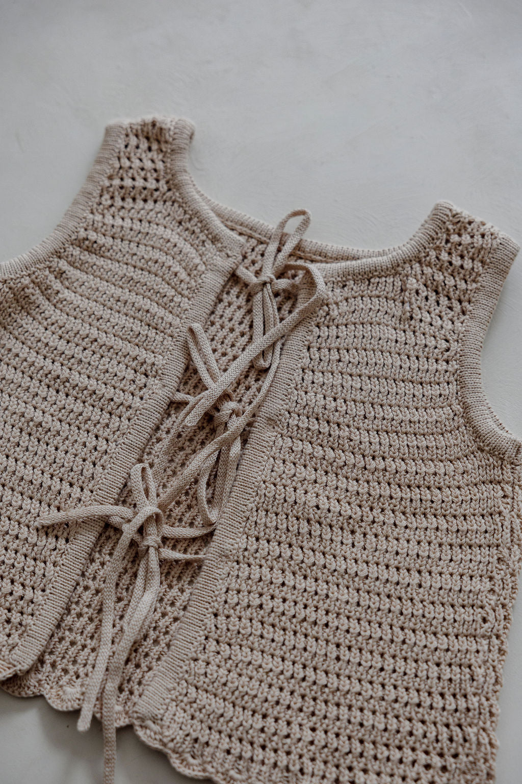 Crochet Tie-up Top | Sand