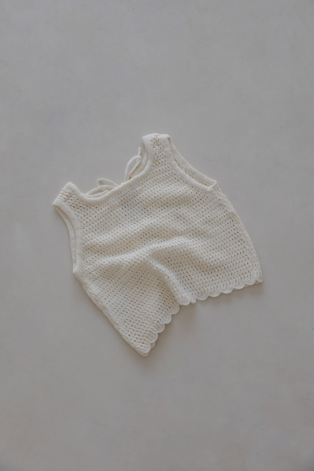 Crochet Tie-up Top | Natural