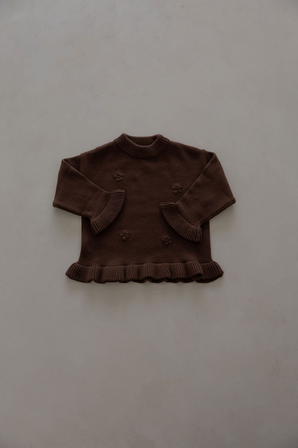 Knit Embroidery Pullover | Cocoa