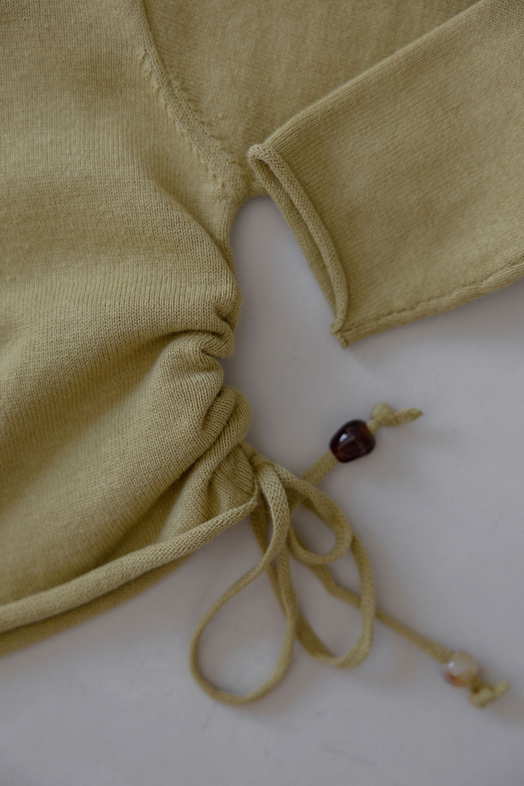 Gathered Knit Top | Sour Melon Beads