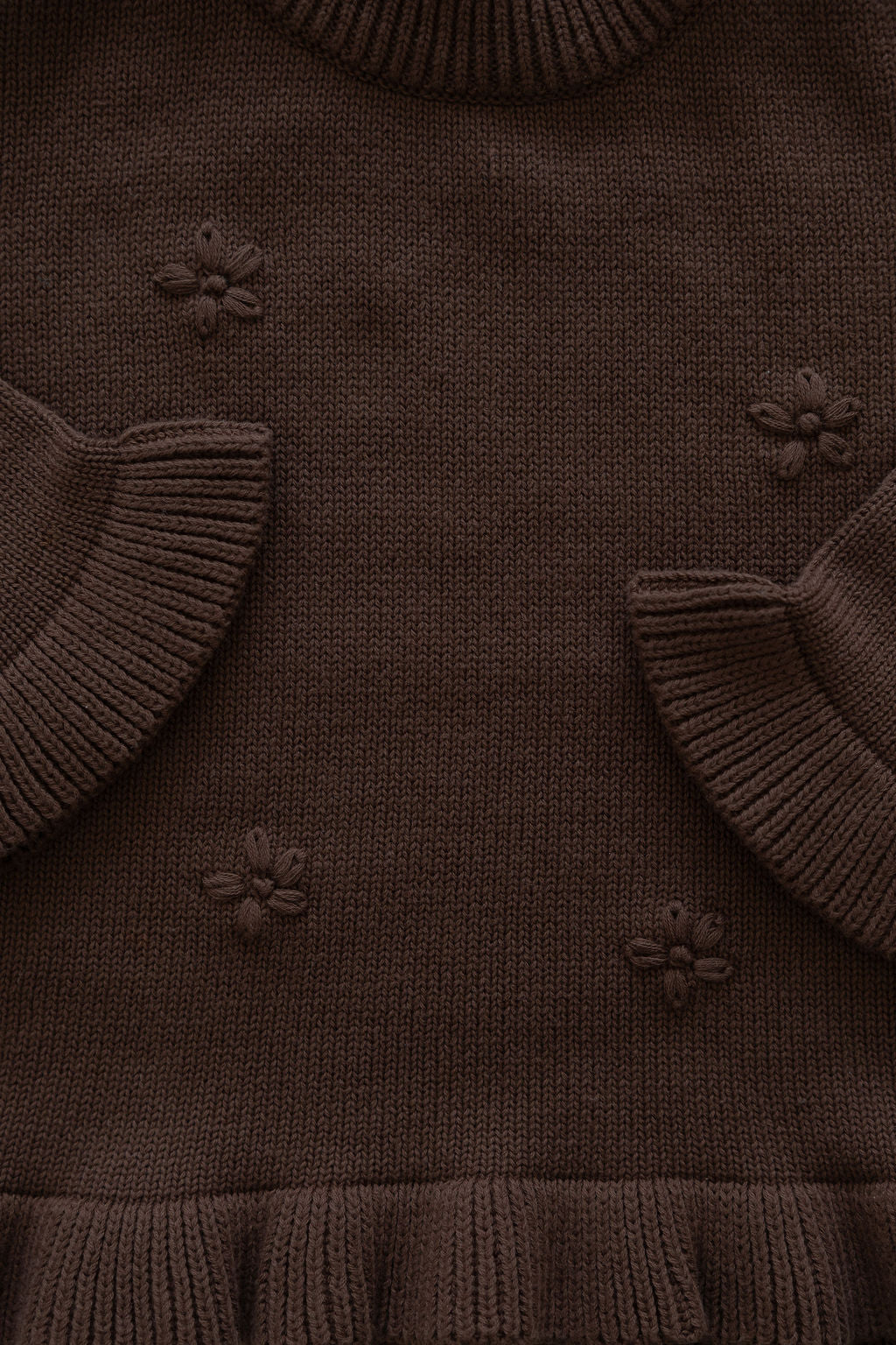 Knit Embroidery Pullover | Cocoa