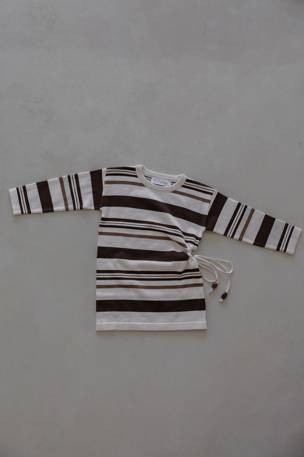 Long Sleeve Dress | Earth Stripe Beads