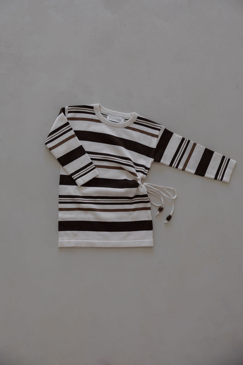 Long Sleeve Dress | Earth Stripe Beads