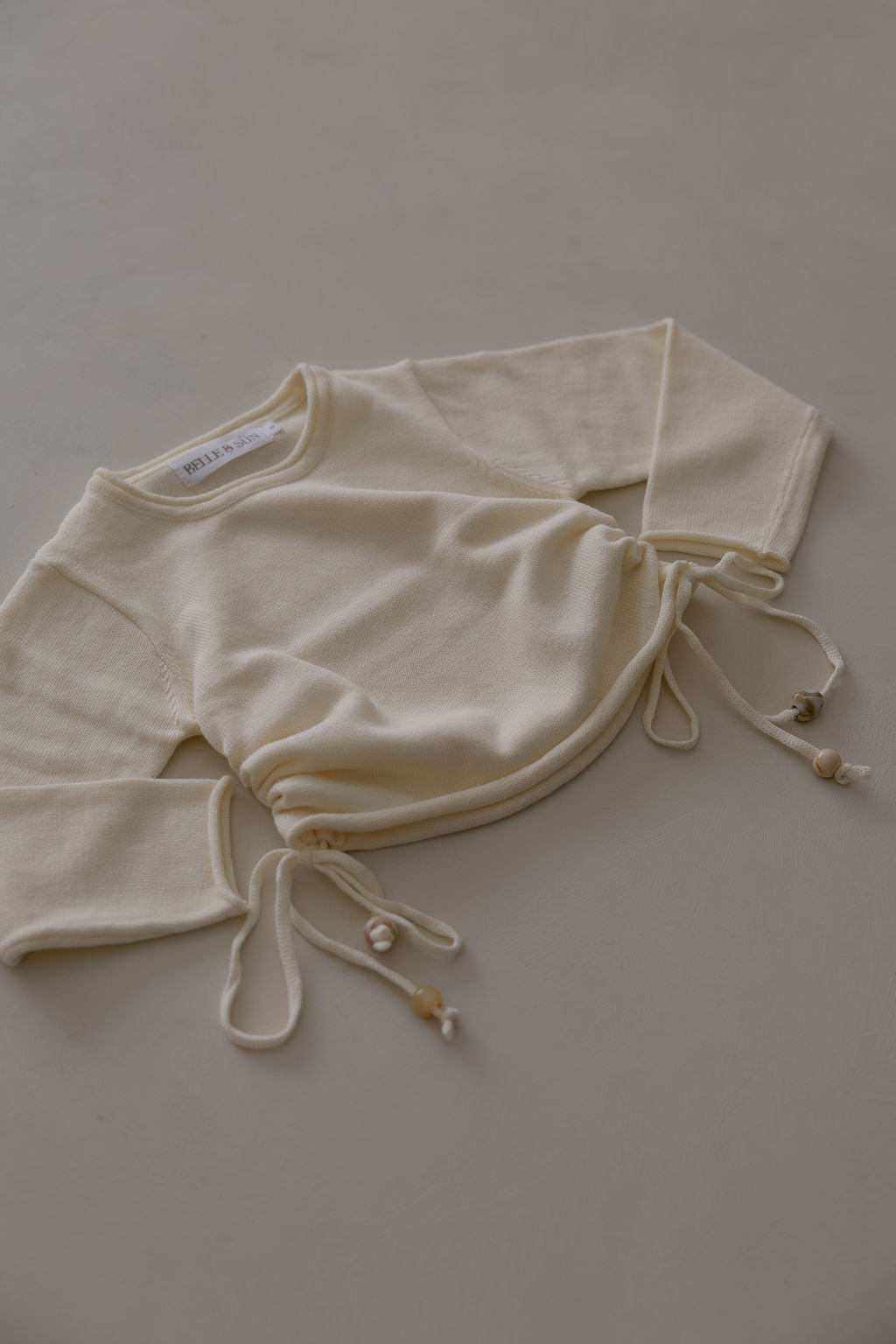 Gathered Top | Natural Beads