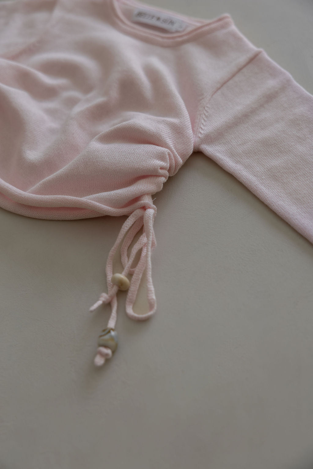 Gathered Pullover | Pink Beads