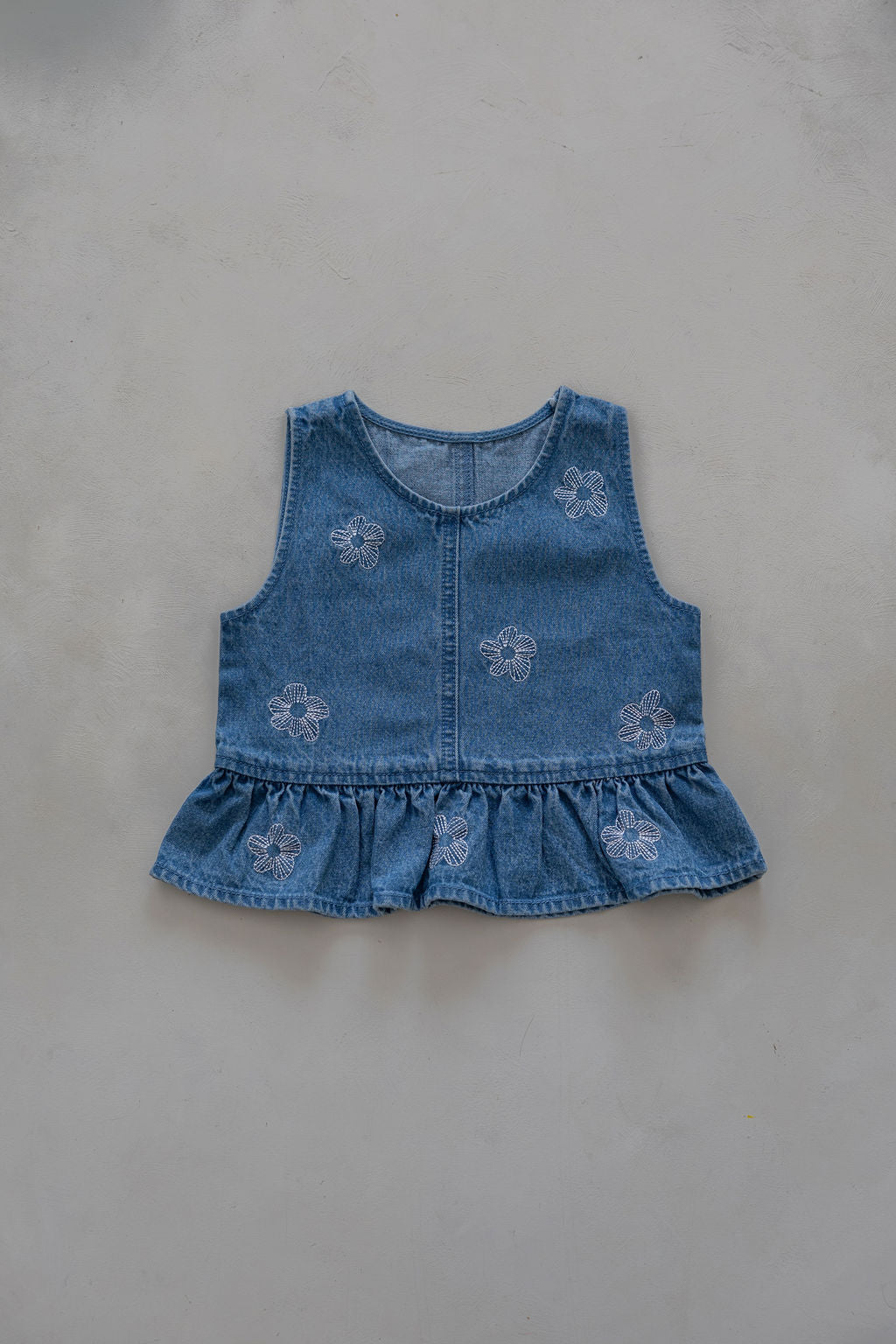 Denim Top | Flower