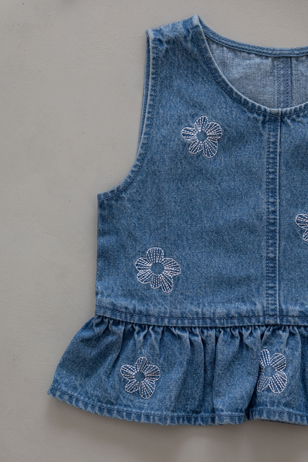 Denim Top | Flower