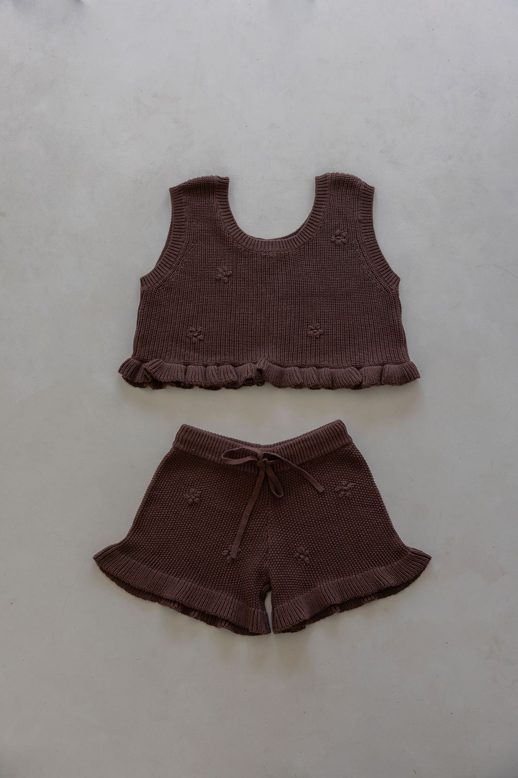Knit Embroidered Top | Cocoa