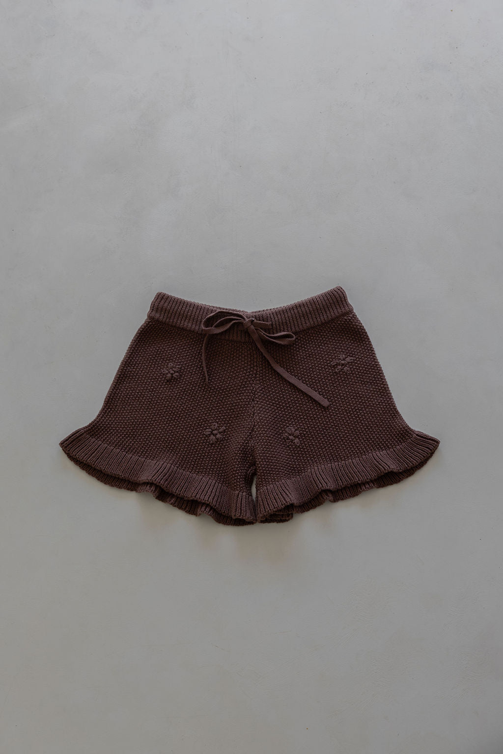 Knit Embroidered Shorts | Cocoa
