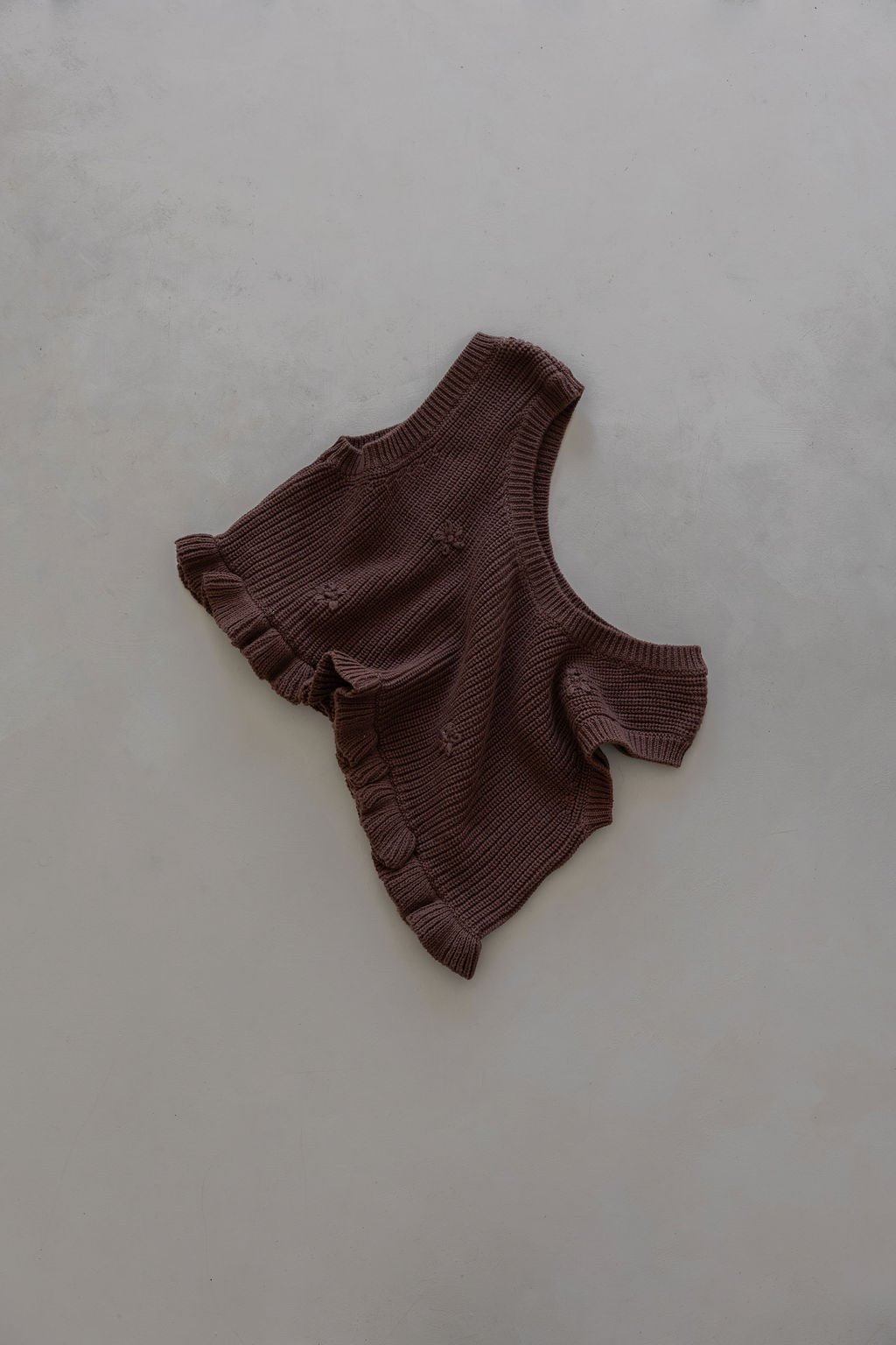 Knit Embroidered Top | Cocoa