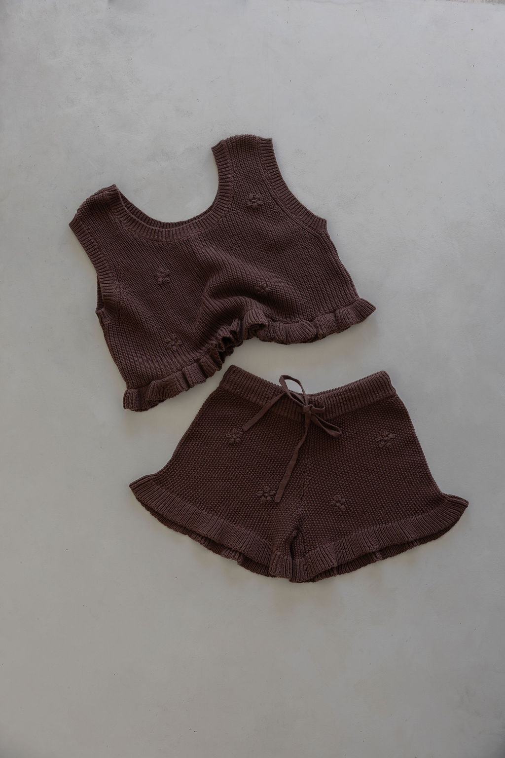 Knit Embroidered Top | Cocoa