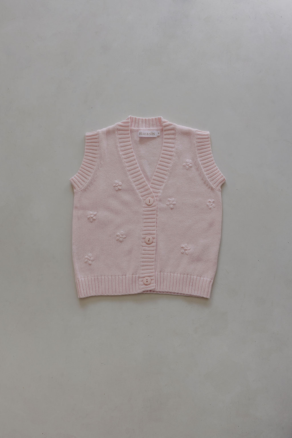 Embroidered Vest | Pink Sky