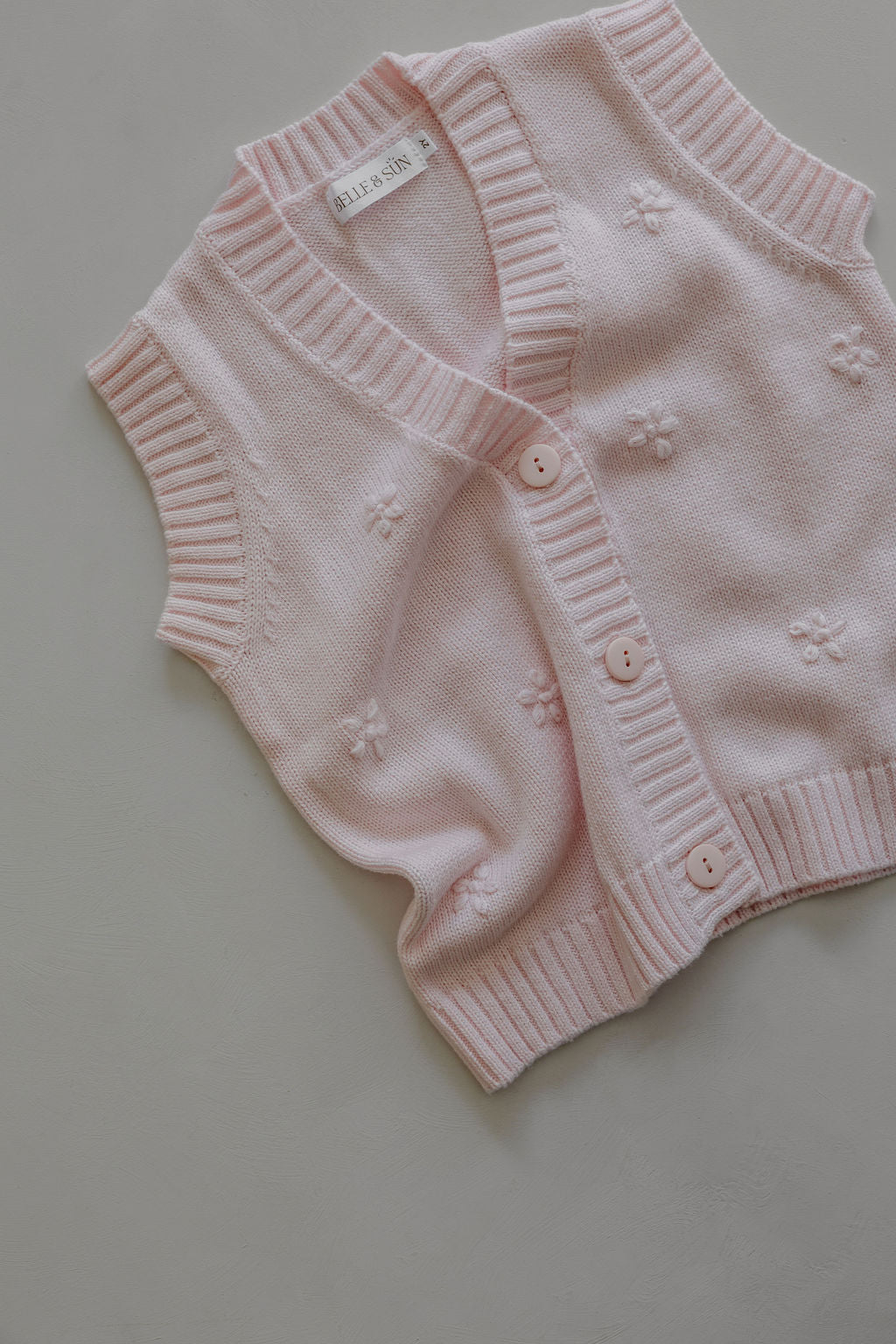 Embroidered Vest | Pink Sky