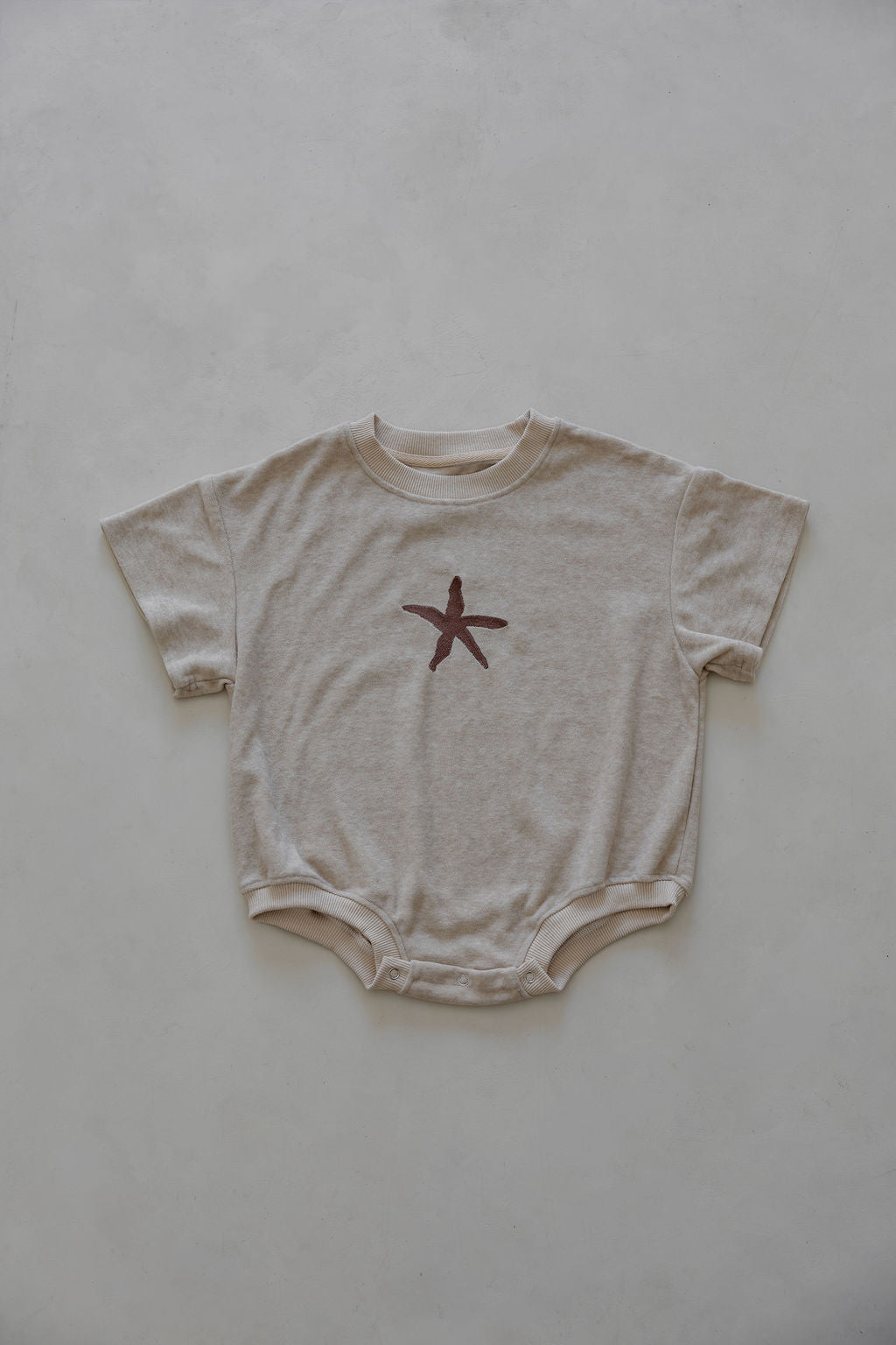 Sea Star Terry Romper | Oat