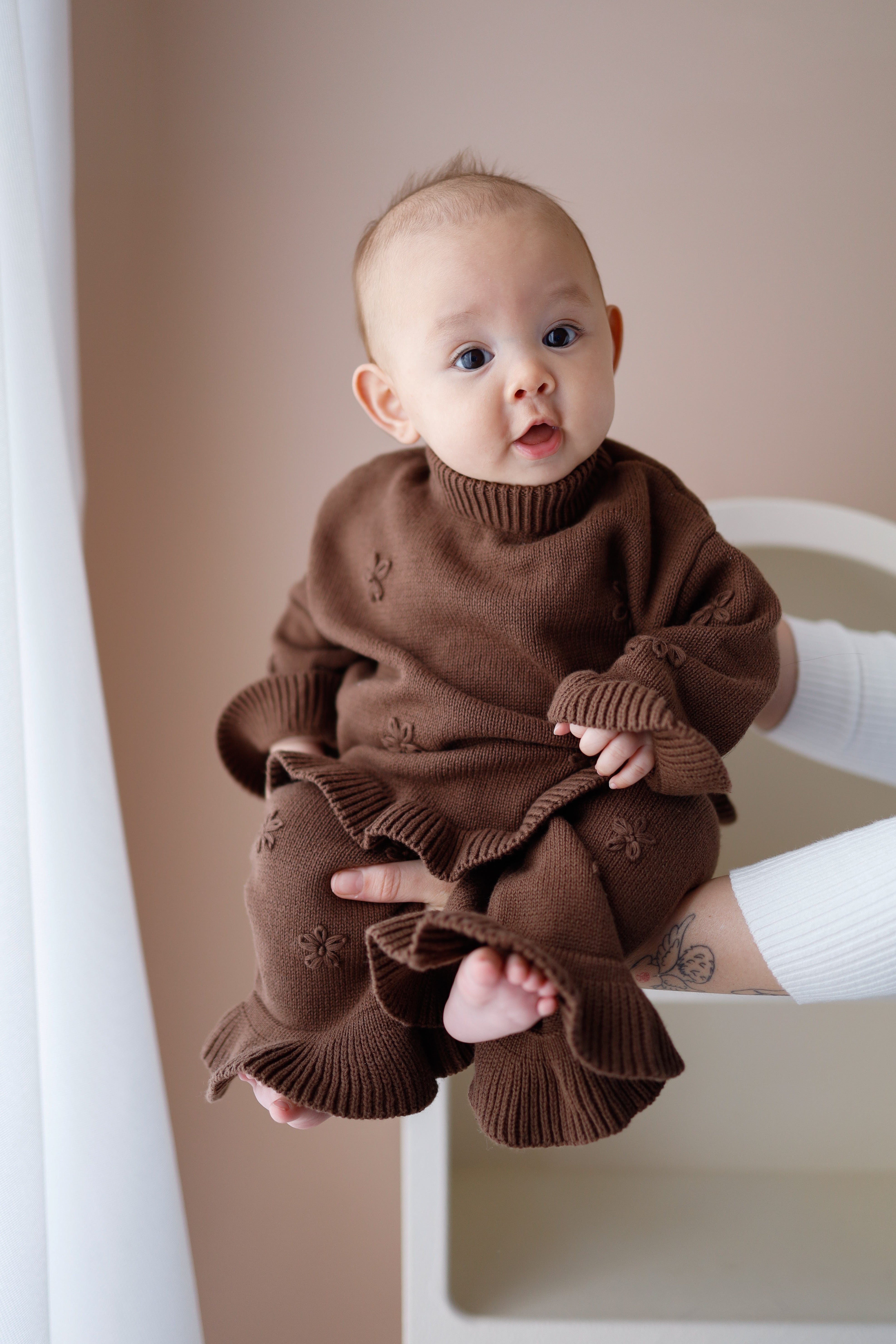 Frill Embroidery Pants | Cocoa