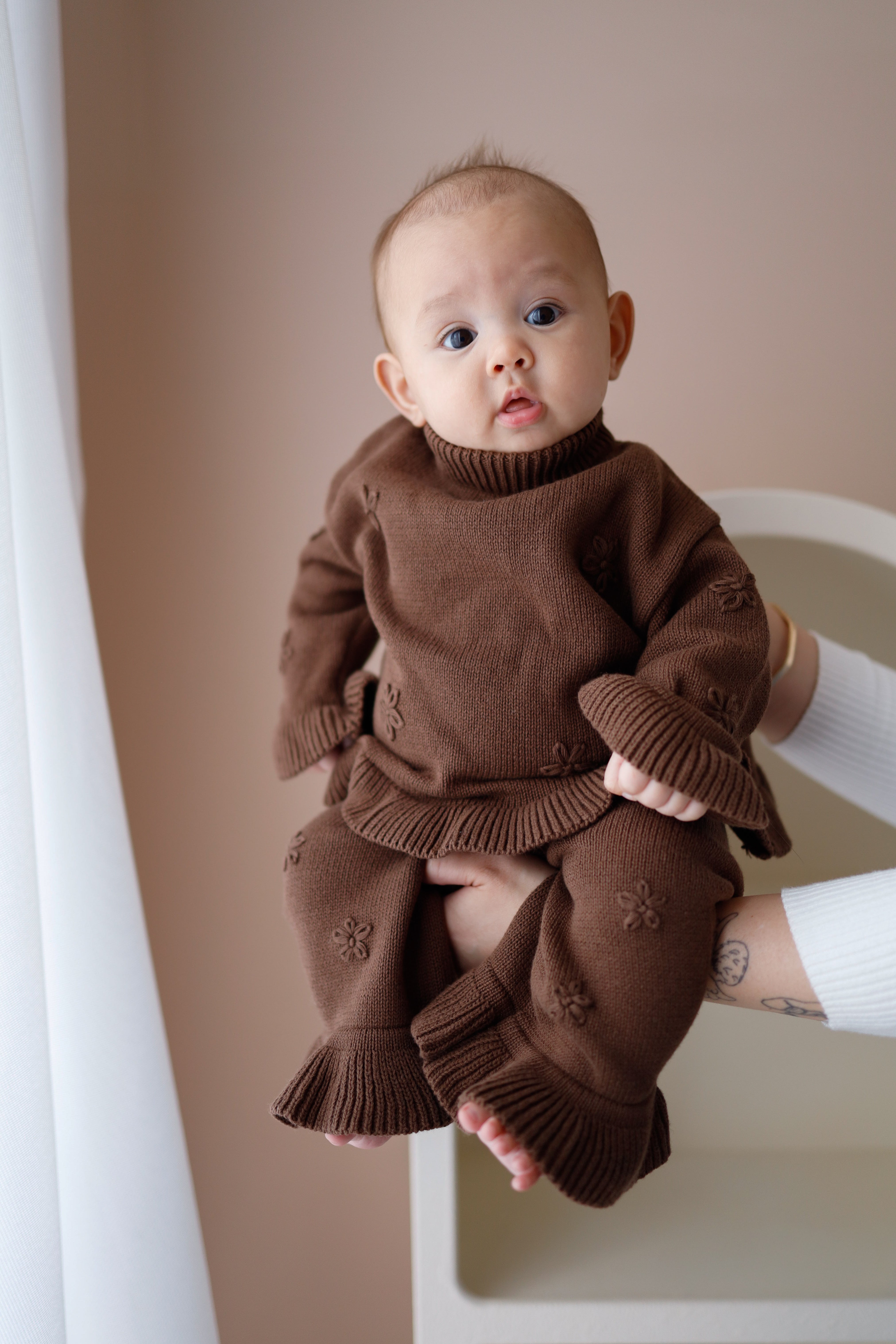 Frill Embroidery Pants | Cocoa