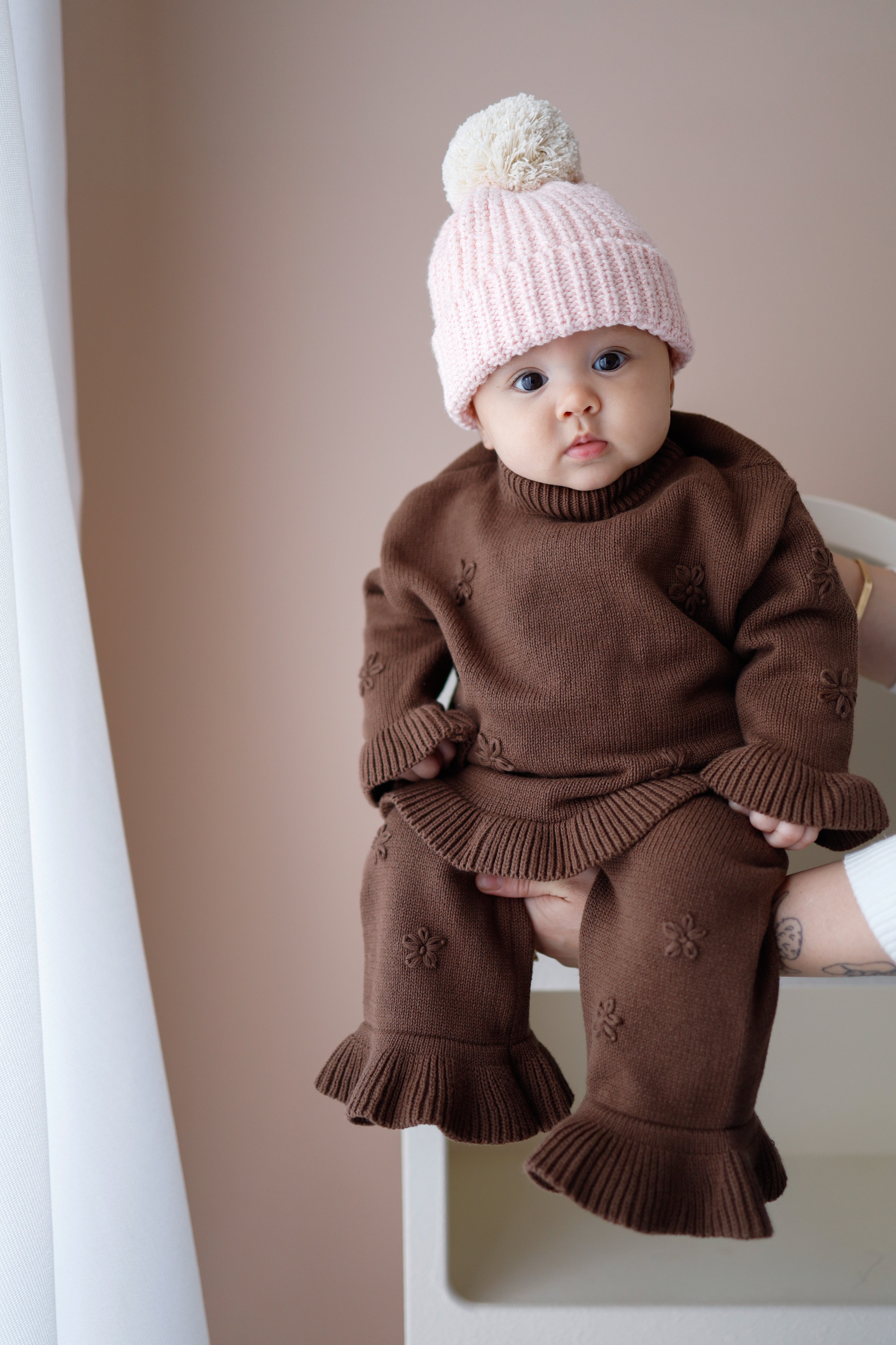 Knit Embroidery Pullover | Cocoa