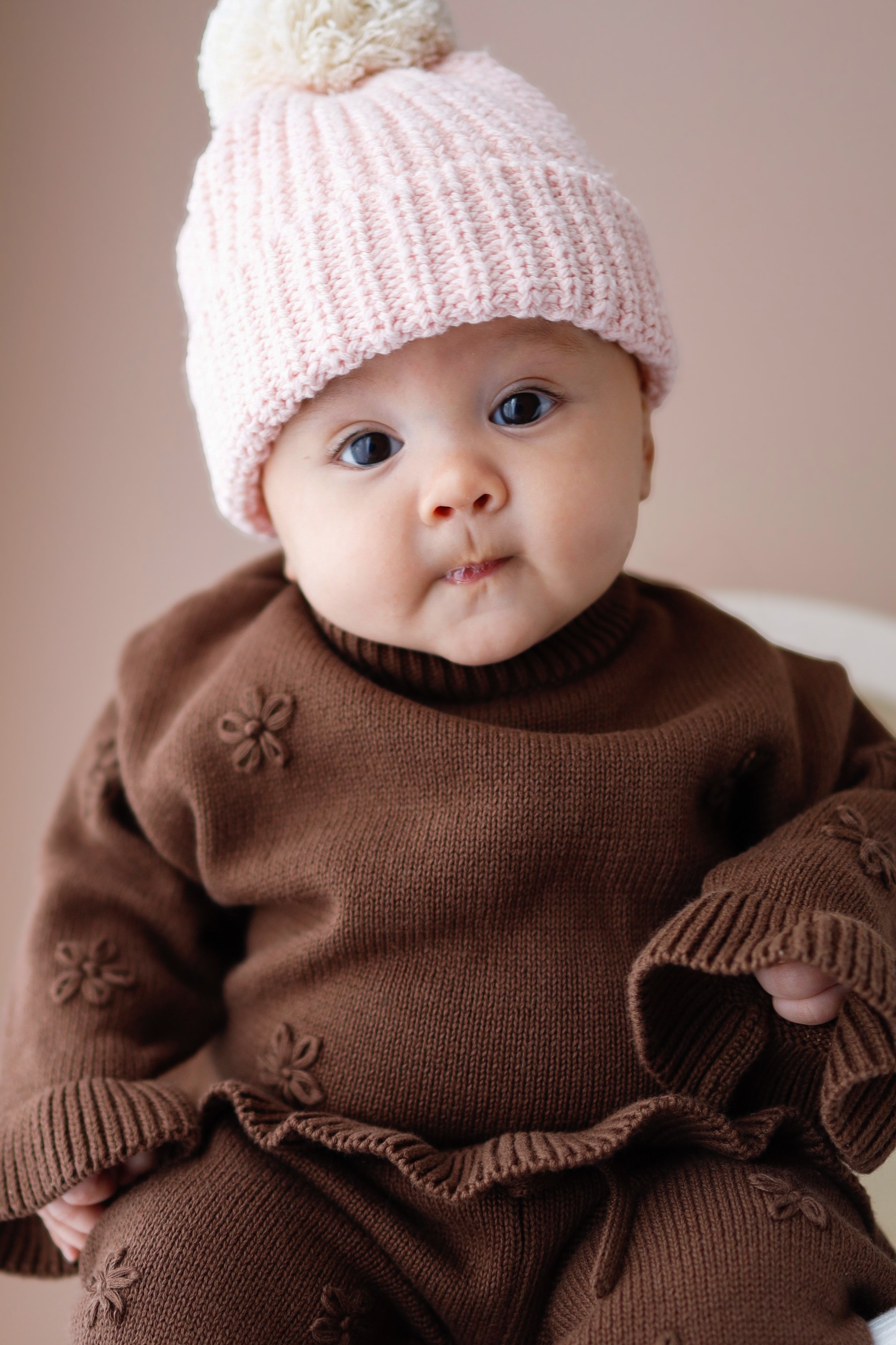 Knit Embroidery Pullover | Cocoa