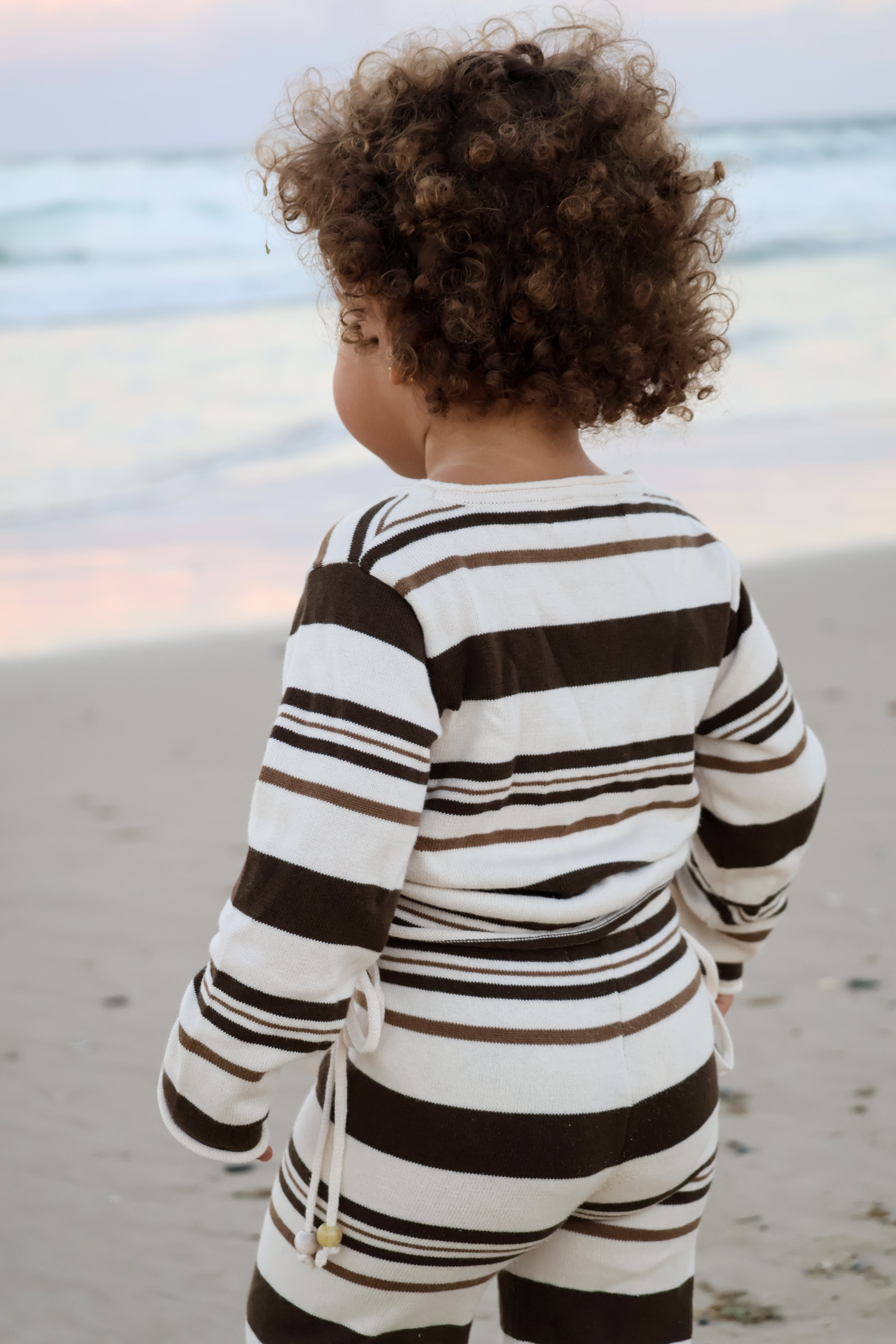 Gathered Pullover | Earth Stripe Beads