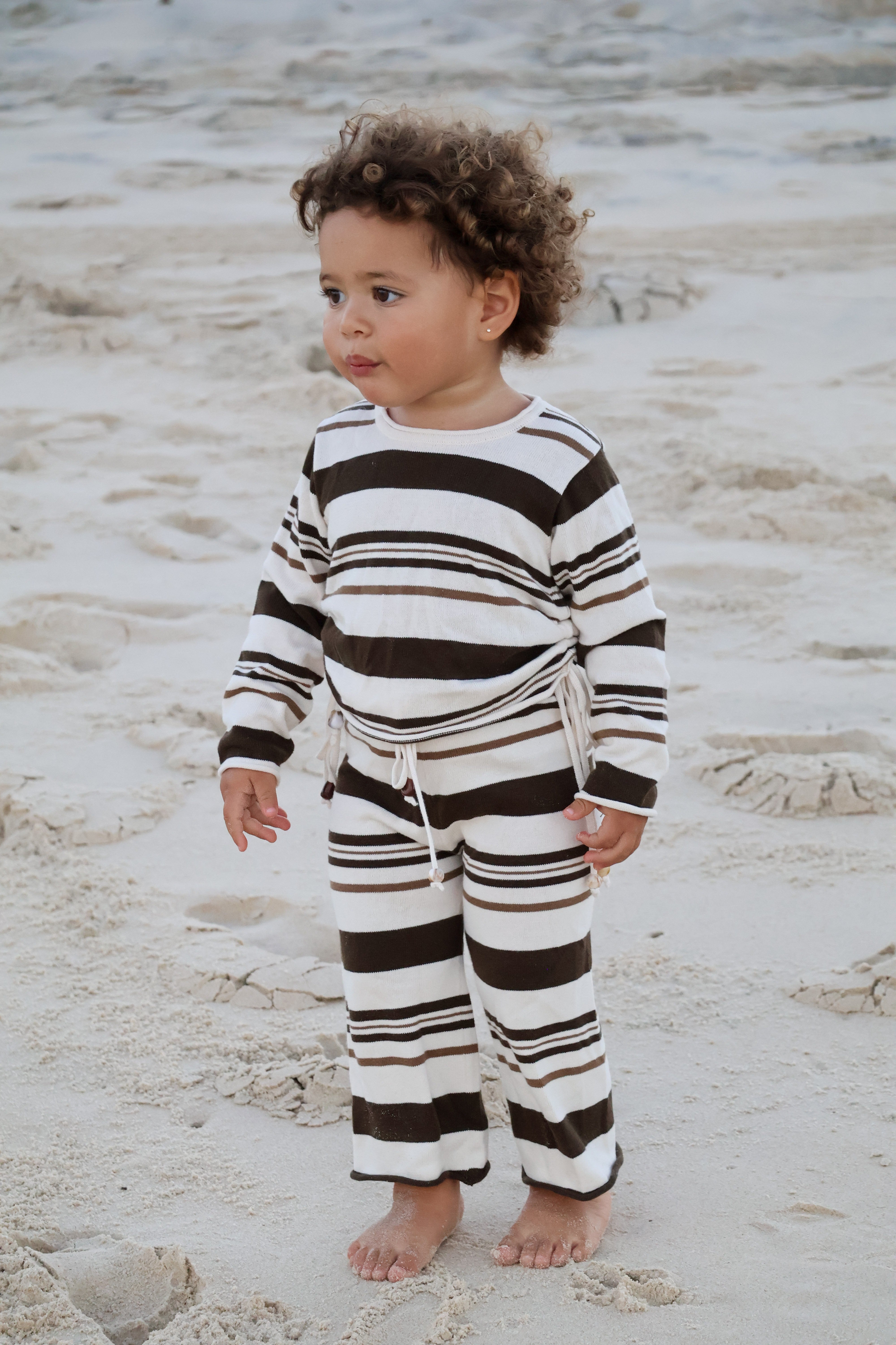 Gathered Pullover | Earth Stripe Beads