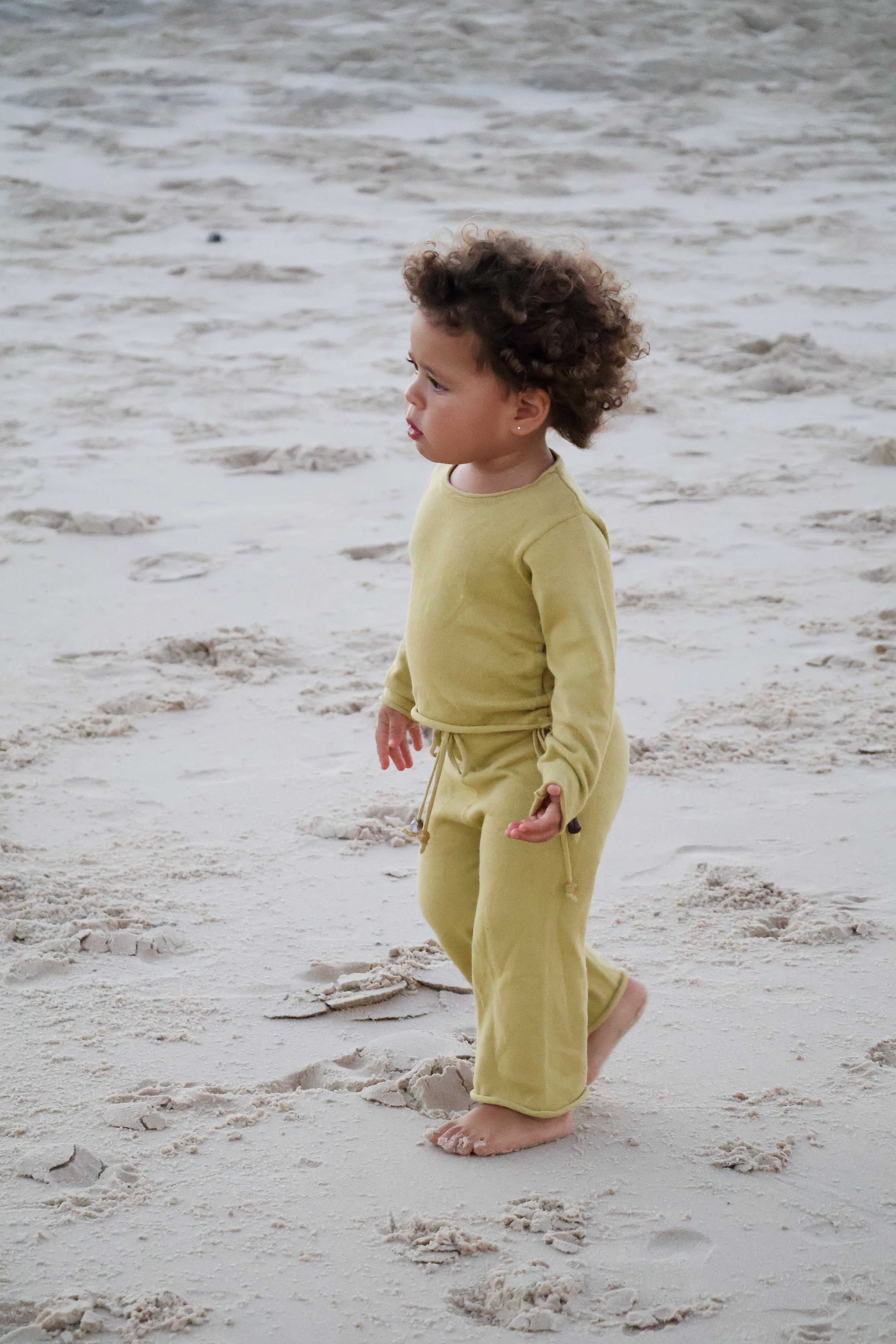 Gathered Knit Pants | Sour Melon Beads