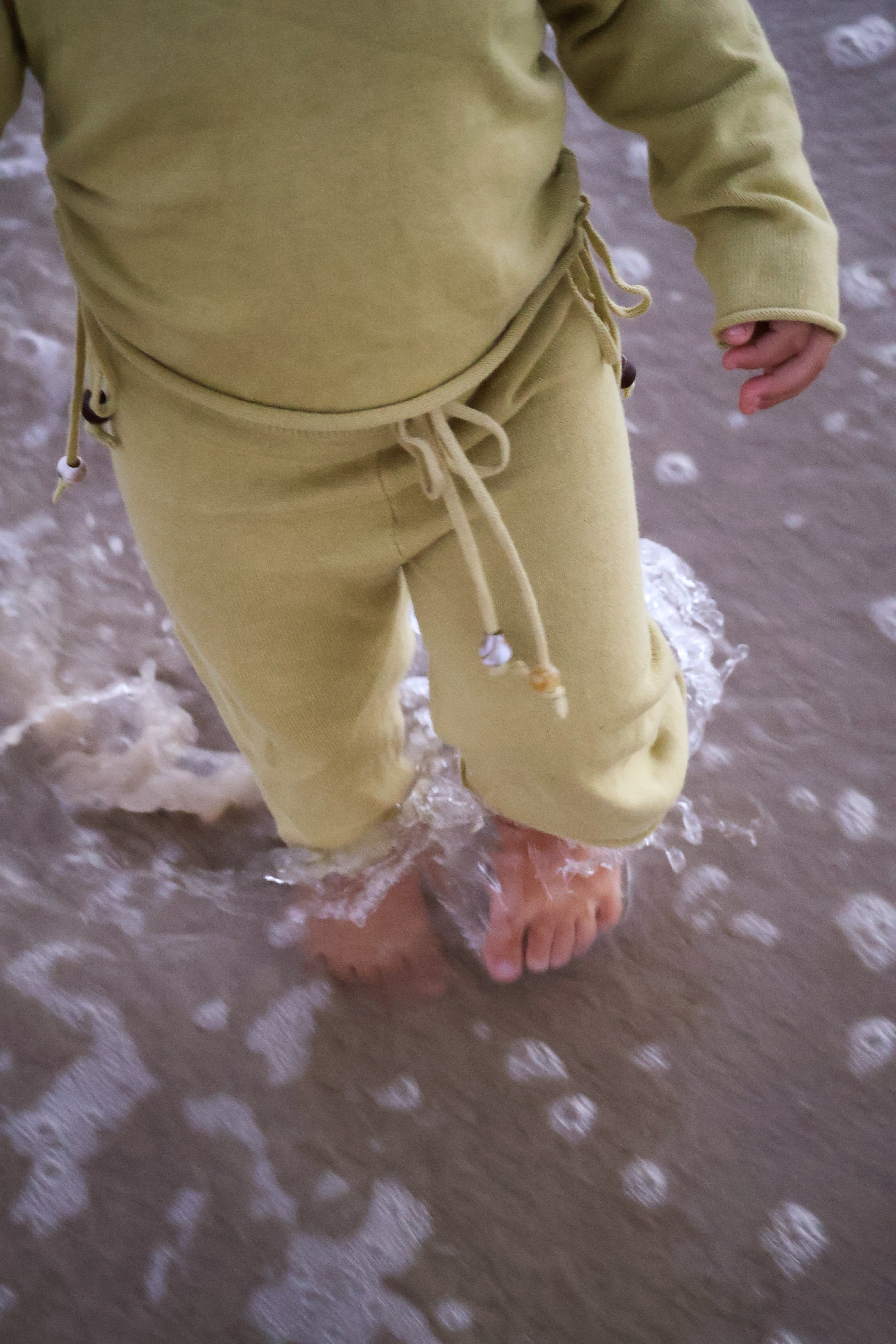 Gathered Knit Pants | Sour Melon Beads