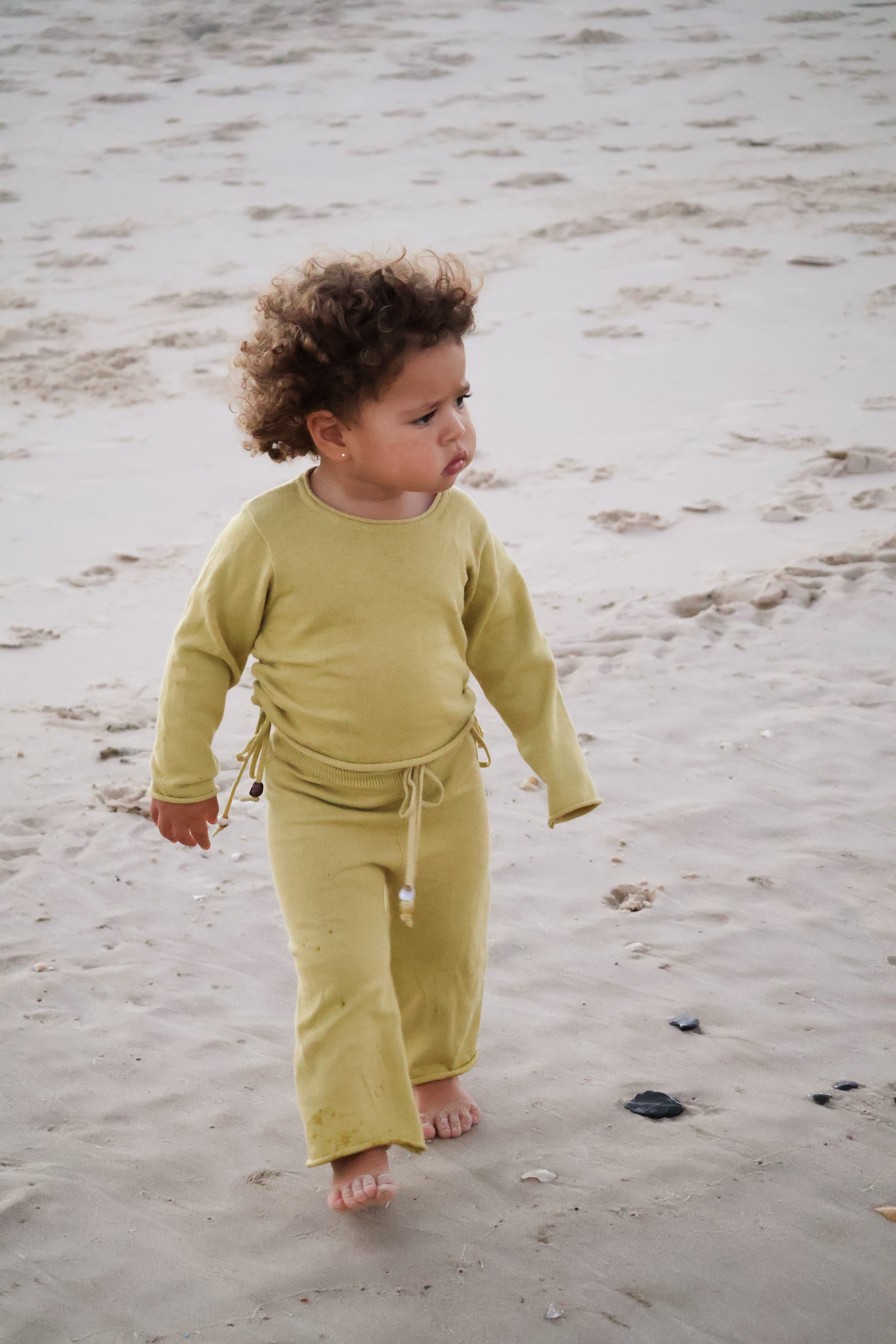 Gathered Knit Pants | Sour Melon Beads