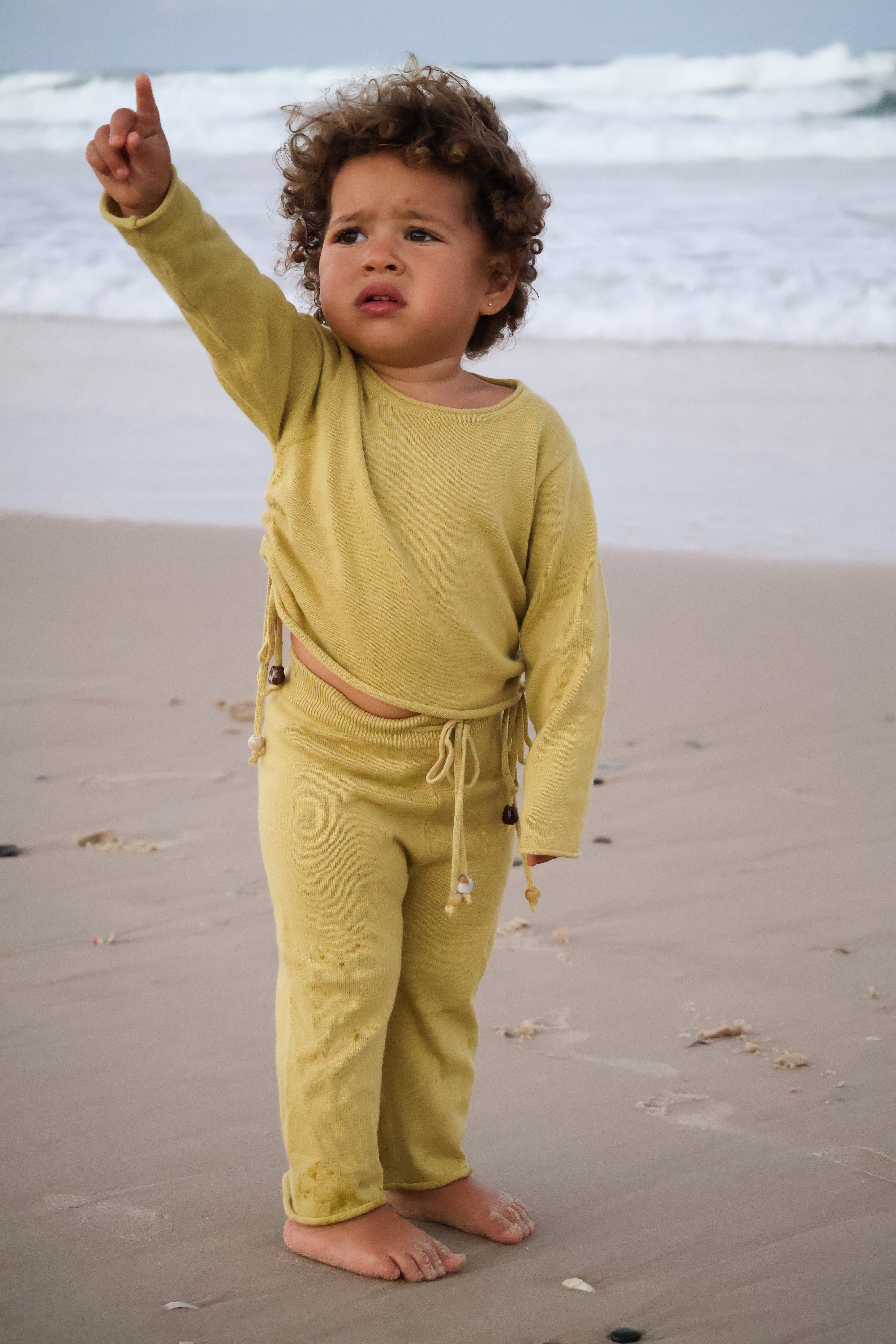Gathered Knit Top | Sour Melon Beads