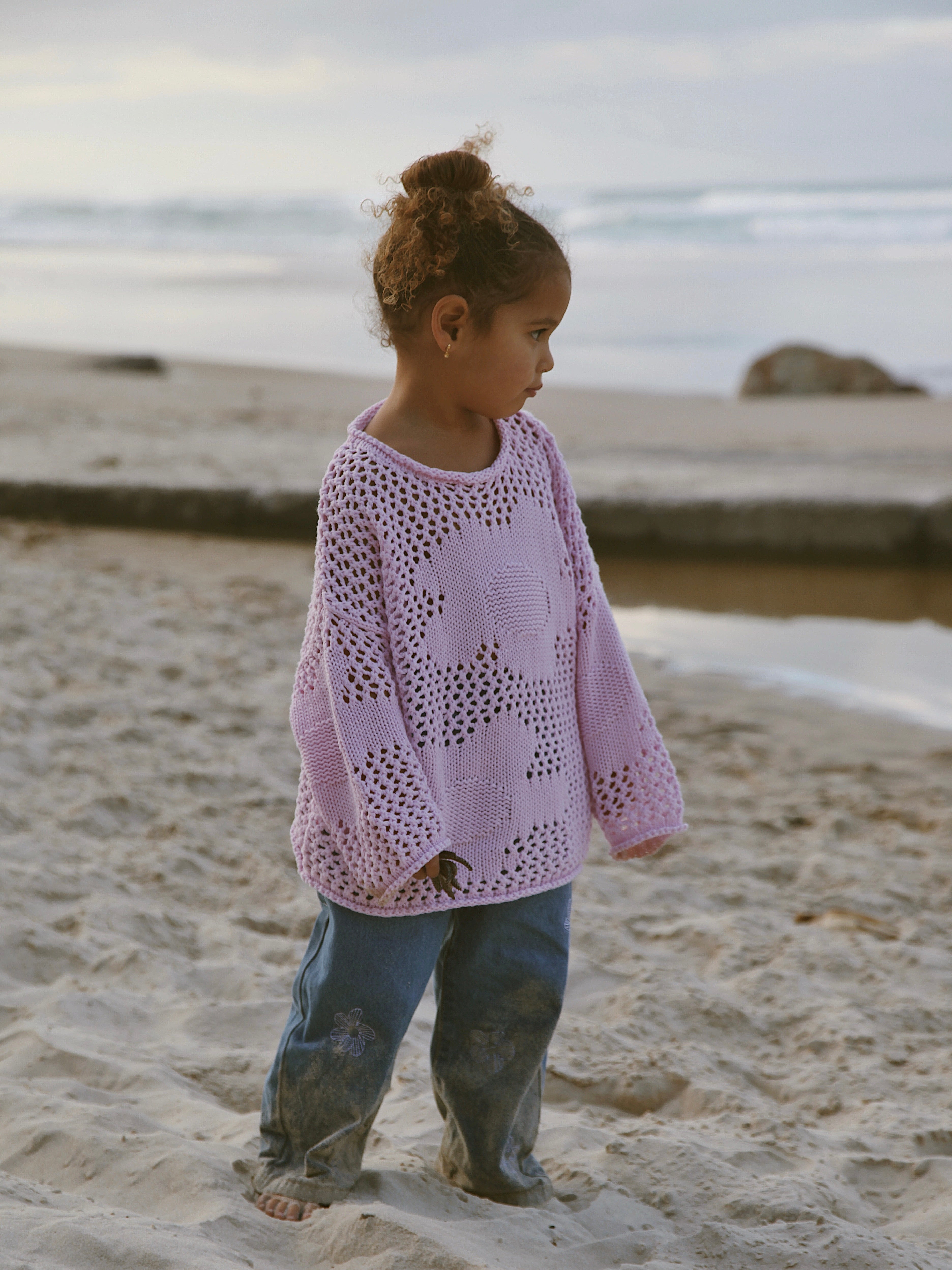 Crochet Pullover | Mauve