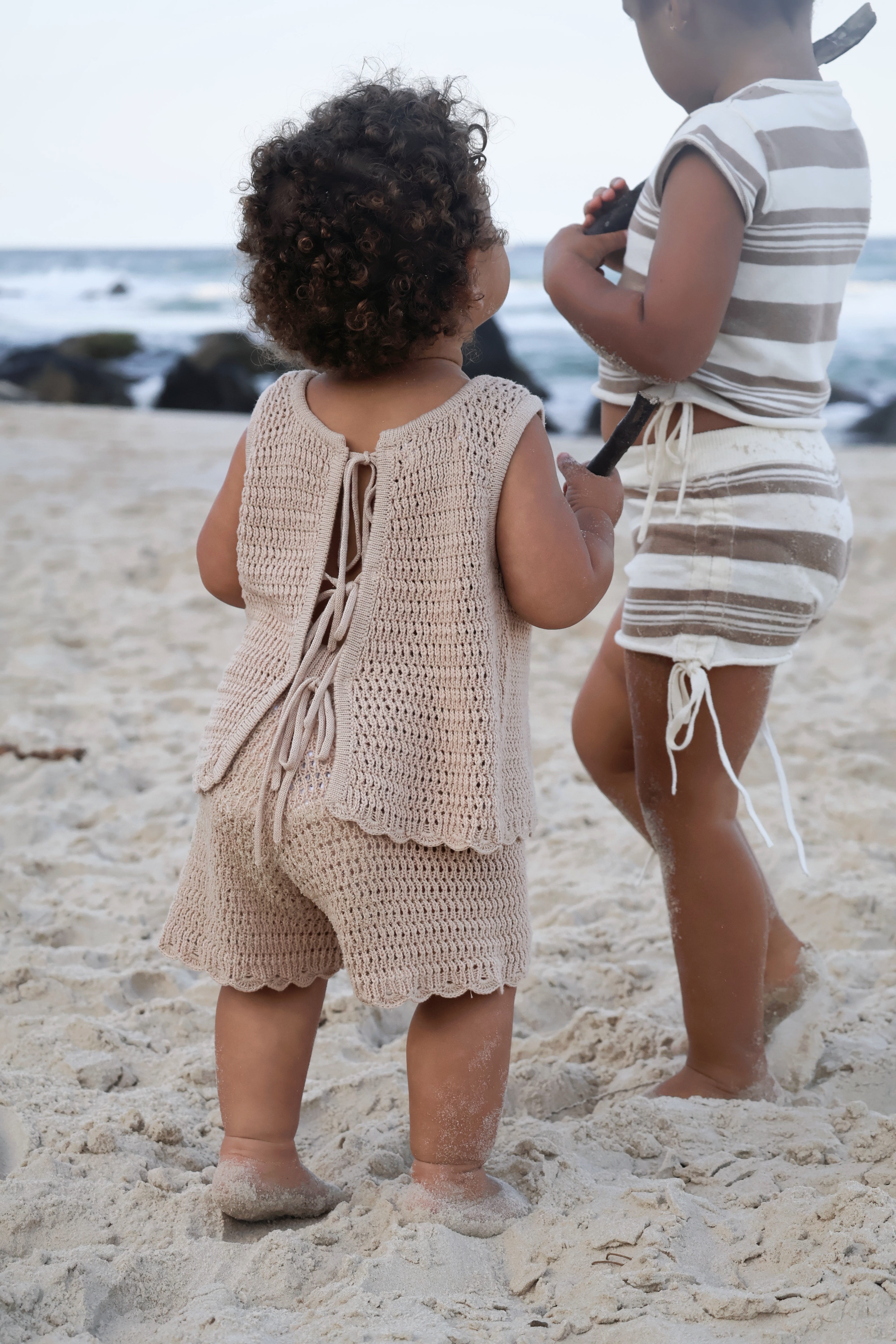 Crochet Tie-up Top | Sand