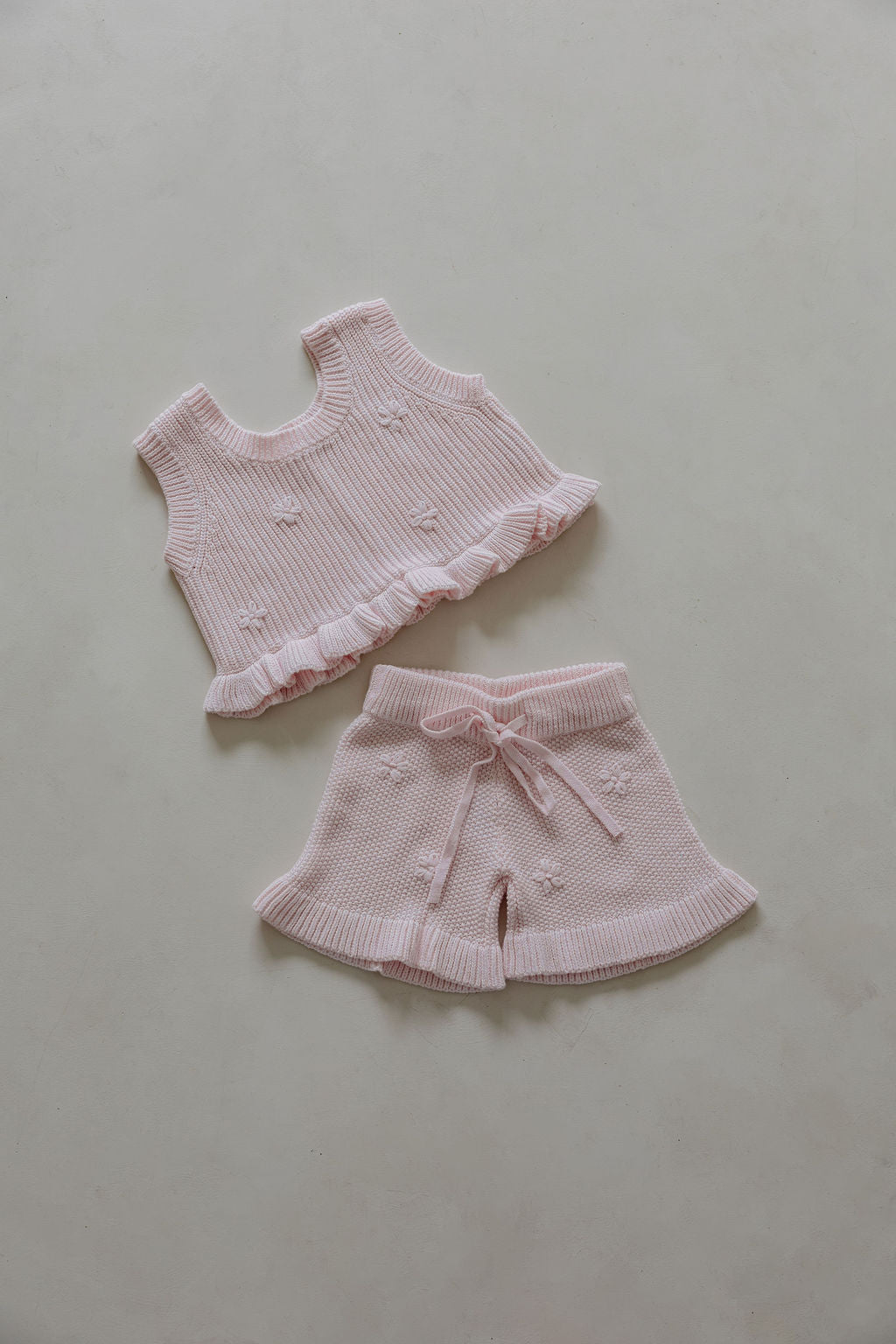 Knit Embroidered Top | Pink Sky