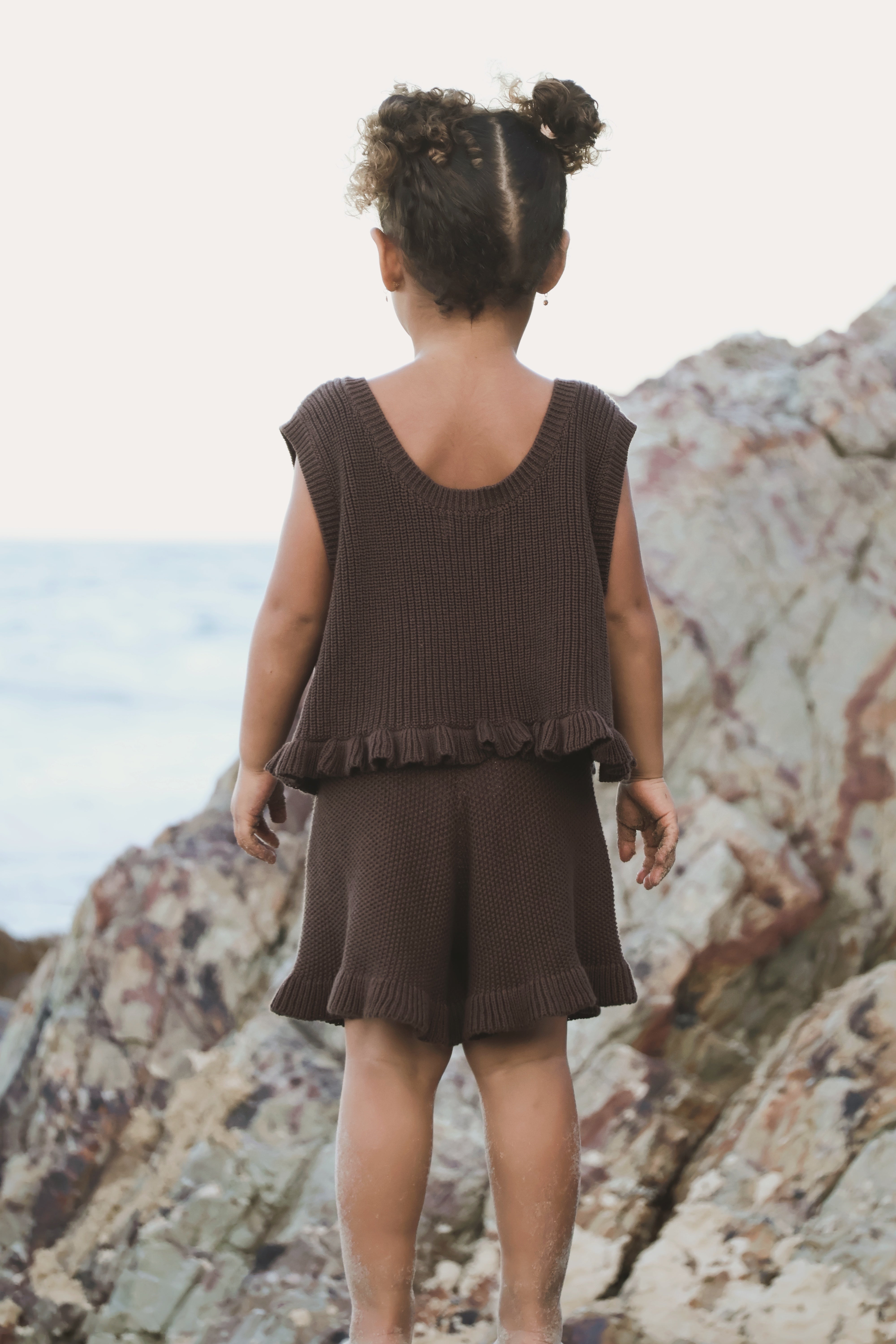 Knit Embroidered Shorts | Cocoa