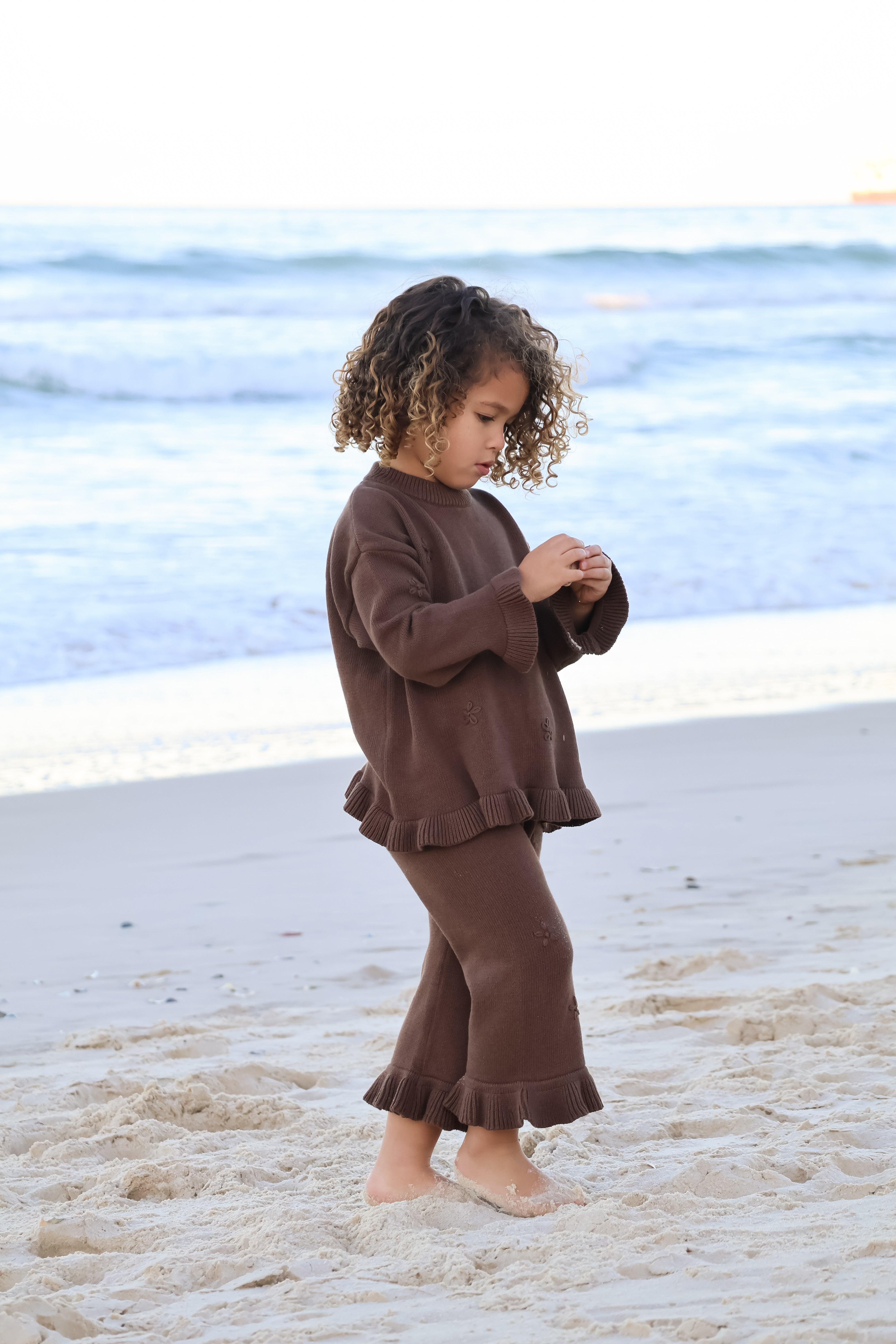 Knit Embroidery Pullover | Cocoa