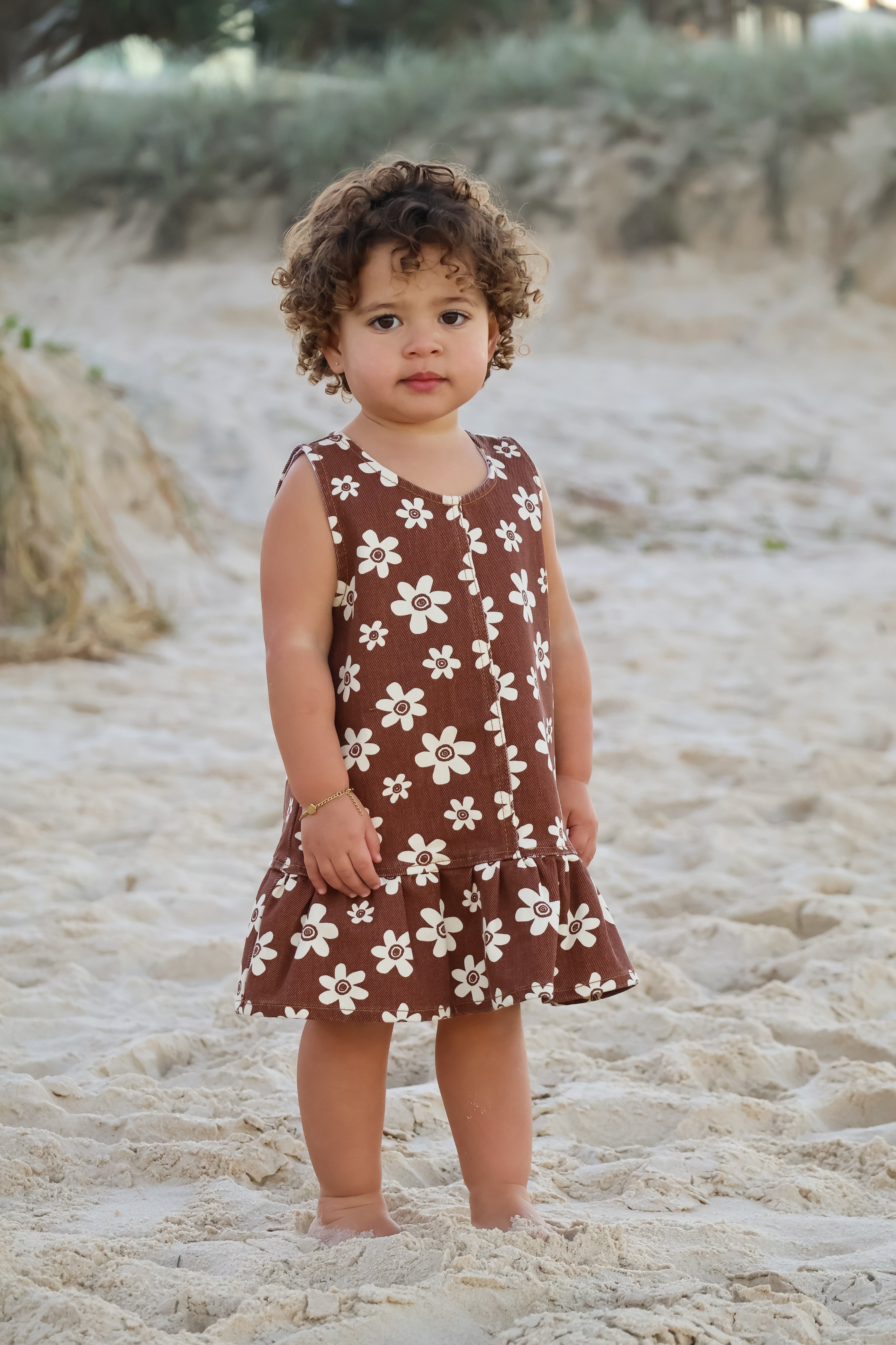 Denim Flower Dress | Mud