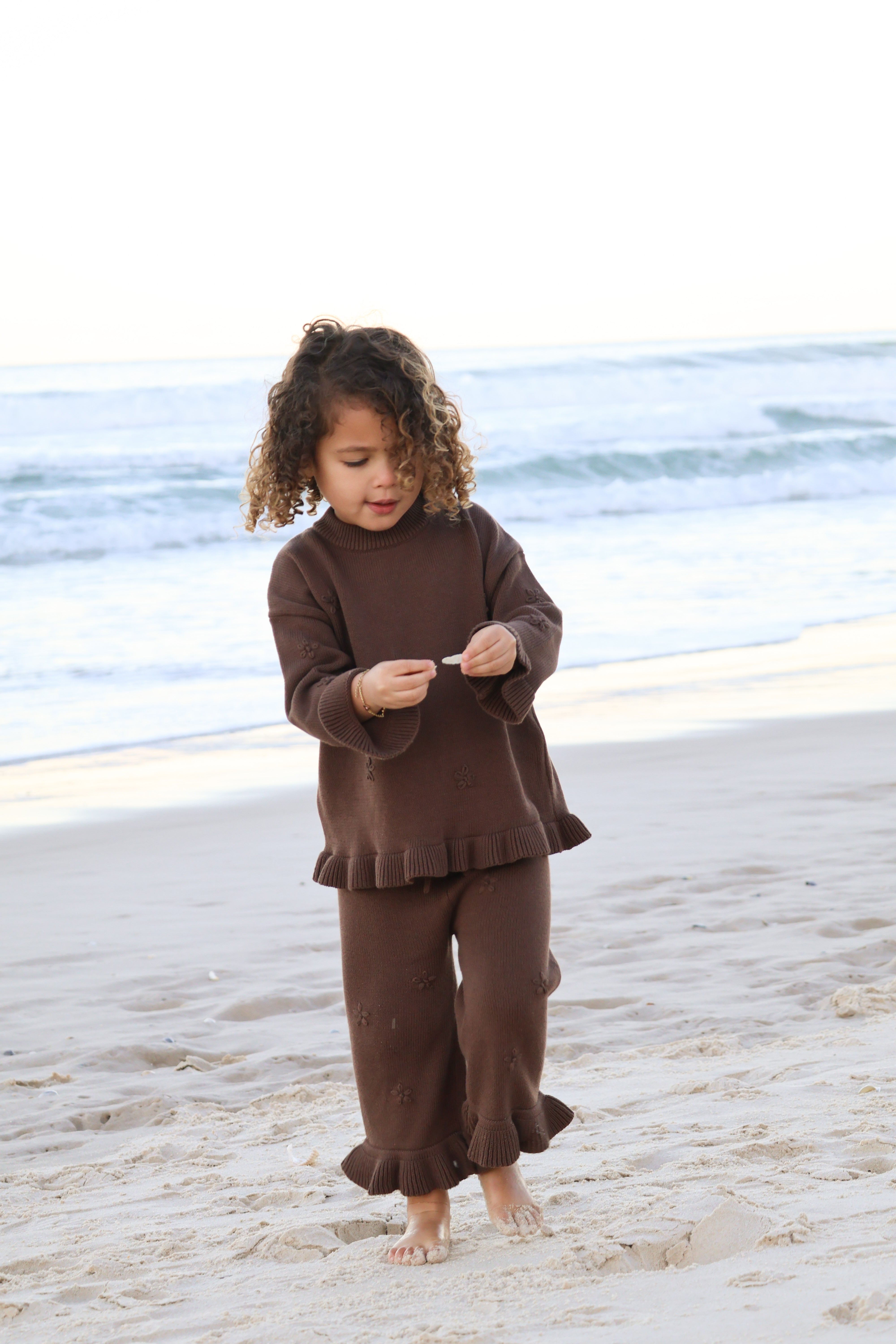 Knit Embroidery Pullover | Cocoa