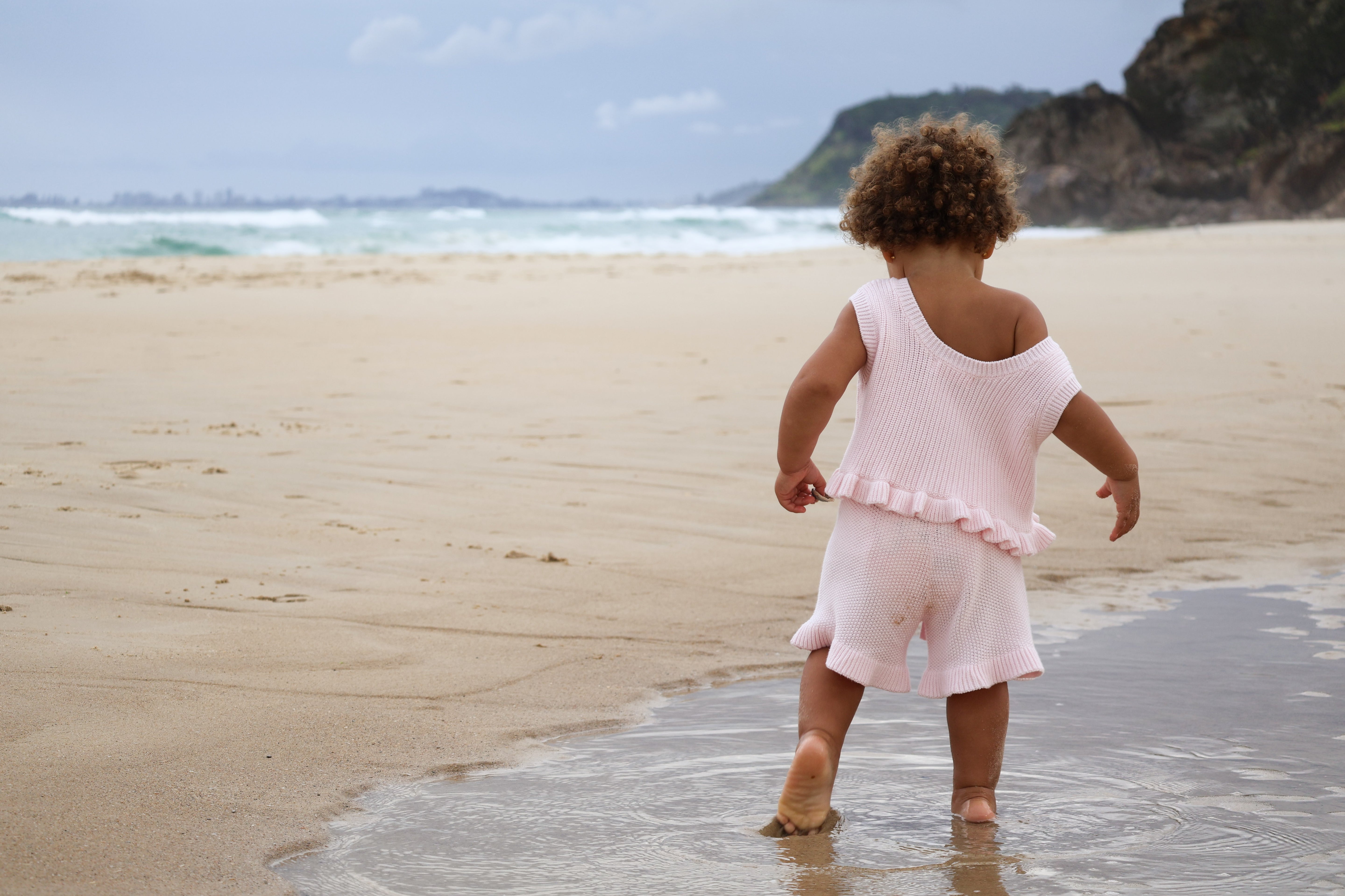 Knit Embroidered Shorts | Pink Sky