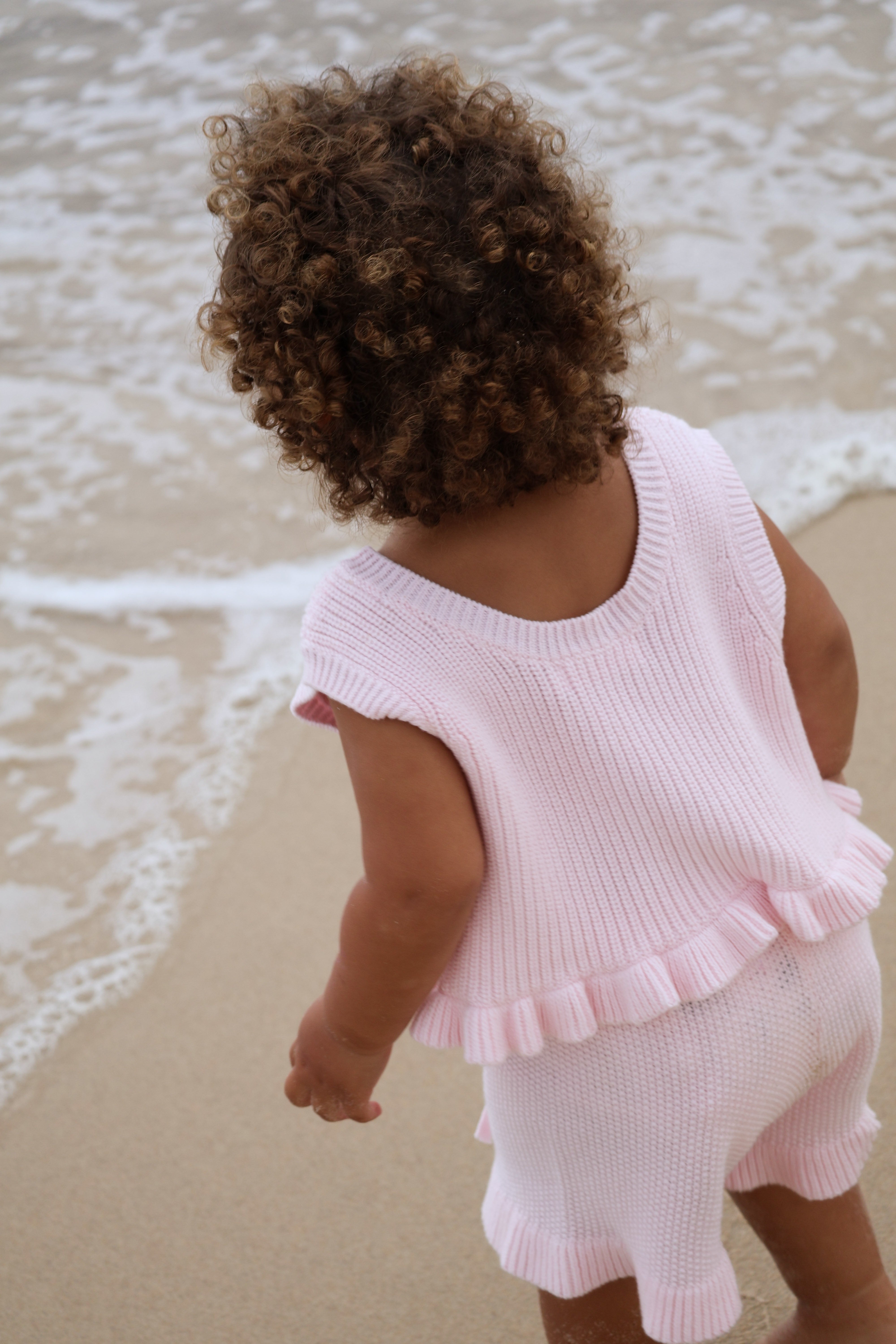 Knit Embroidered Top | Pink Sky