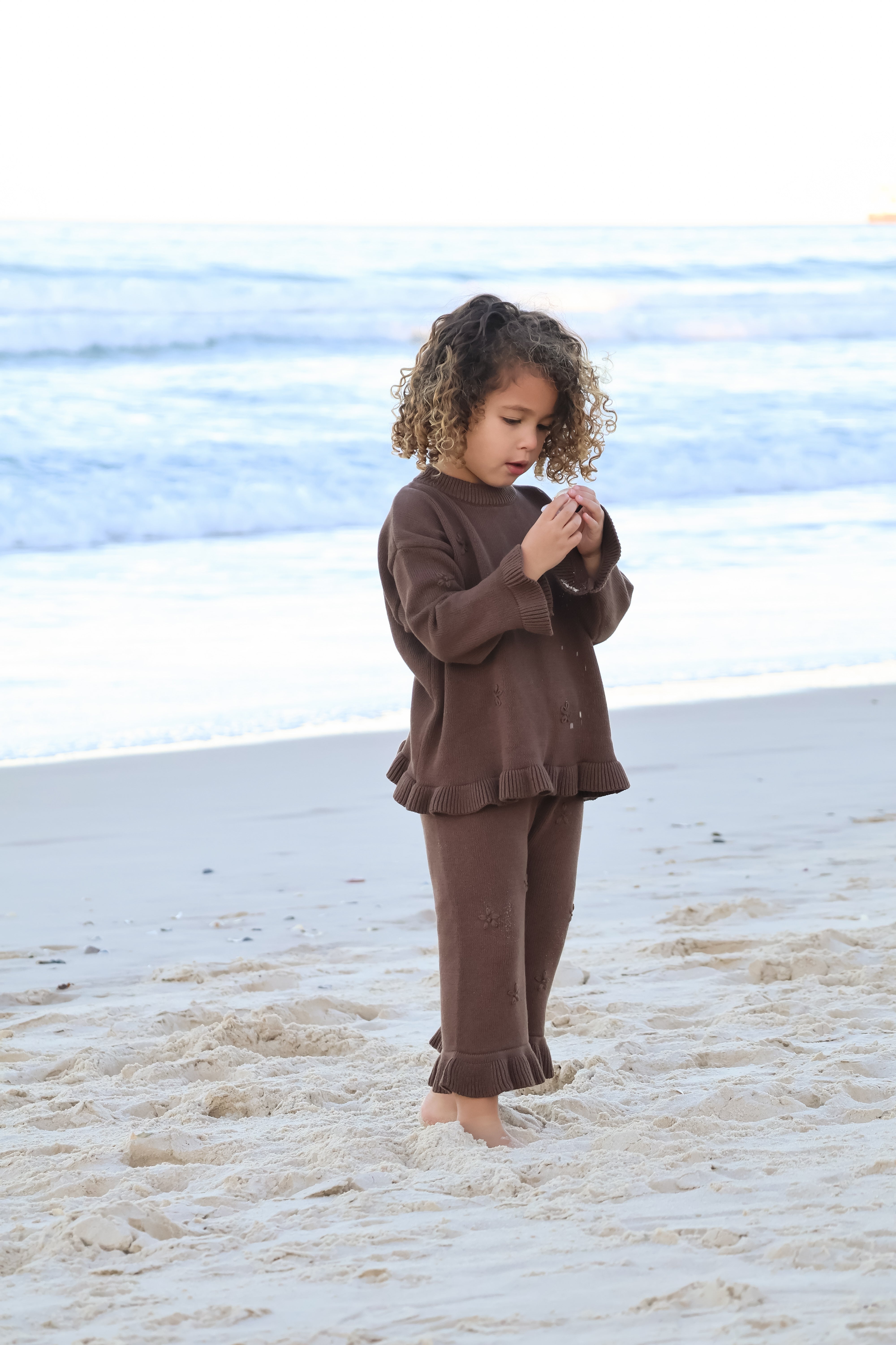 Knit Embroidery Pullover | Cocoa