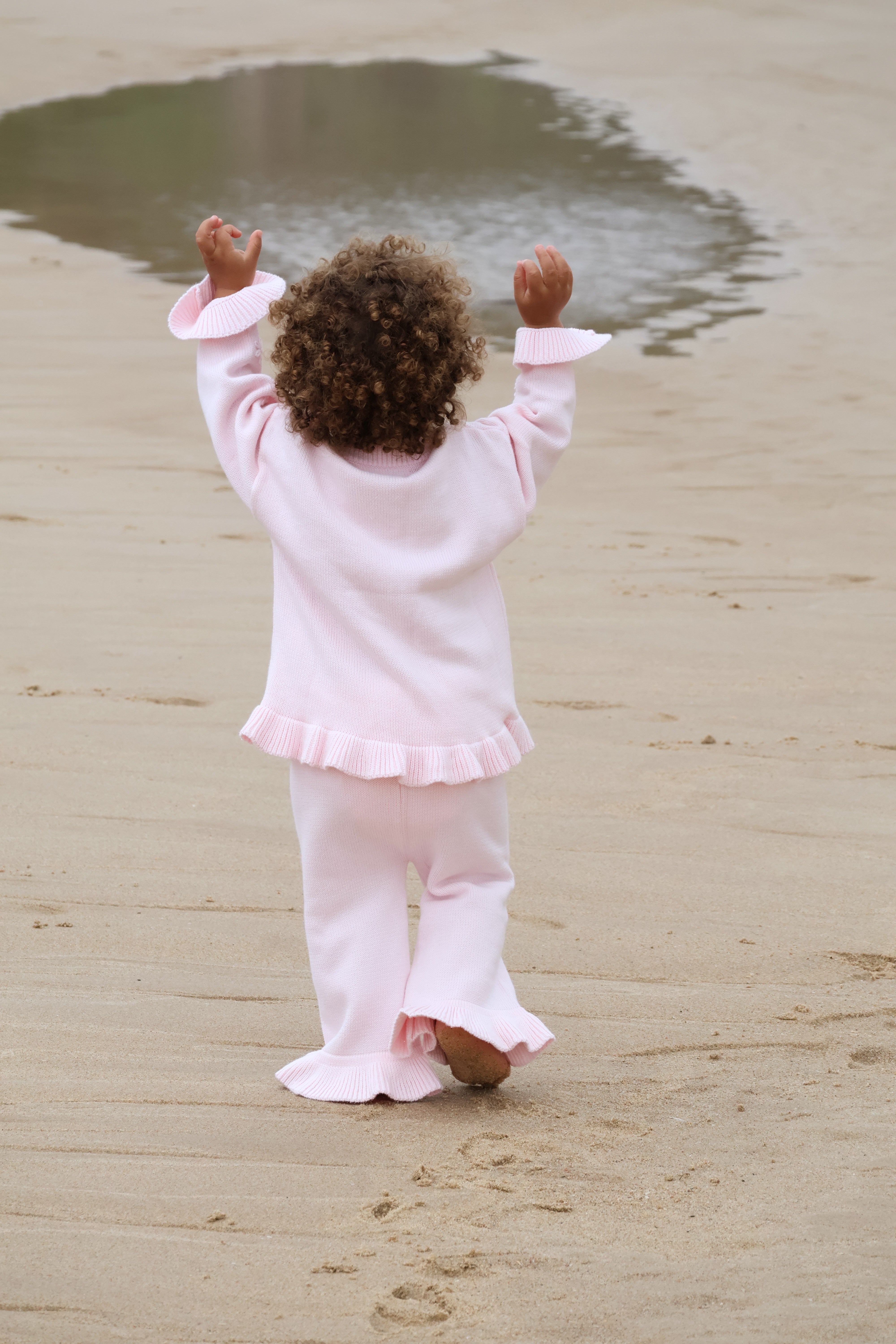 Frill Embroidery Pants | Pink Sky