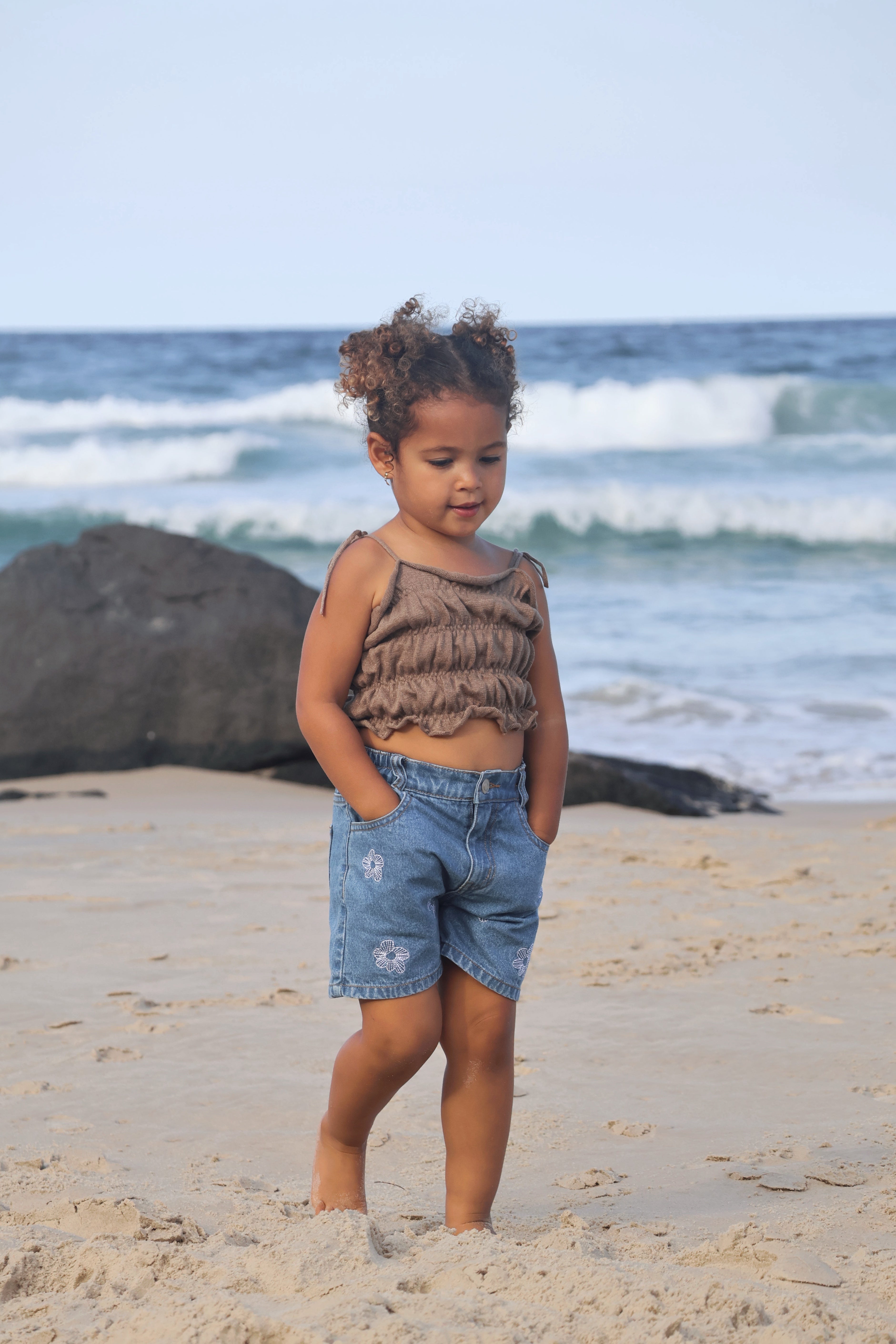 Denim Shorts | Flower