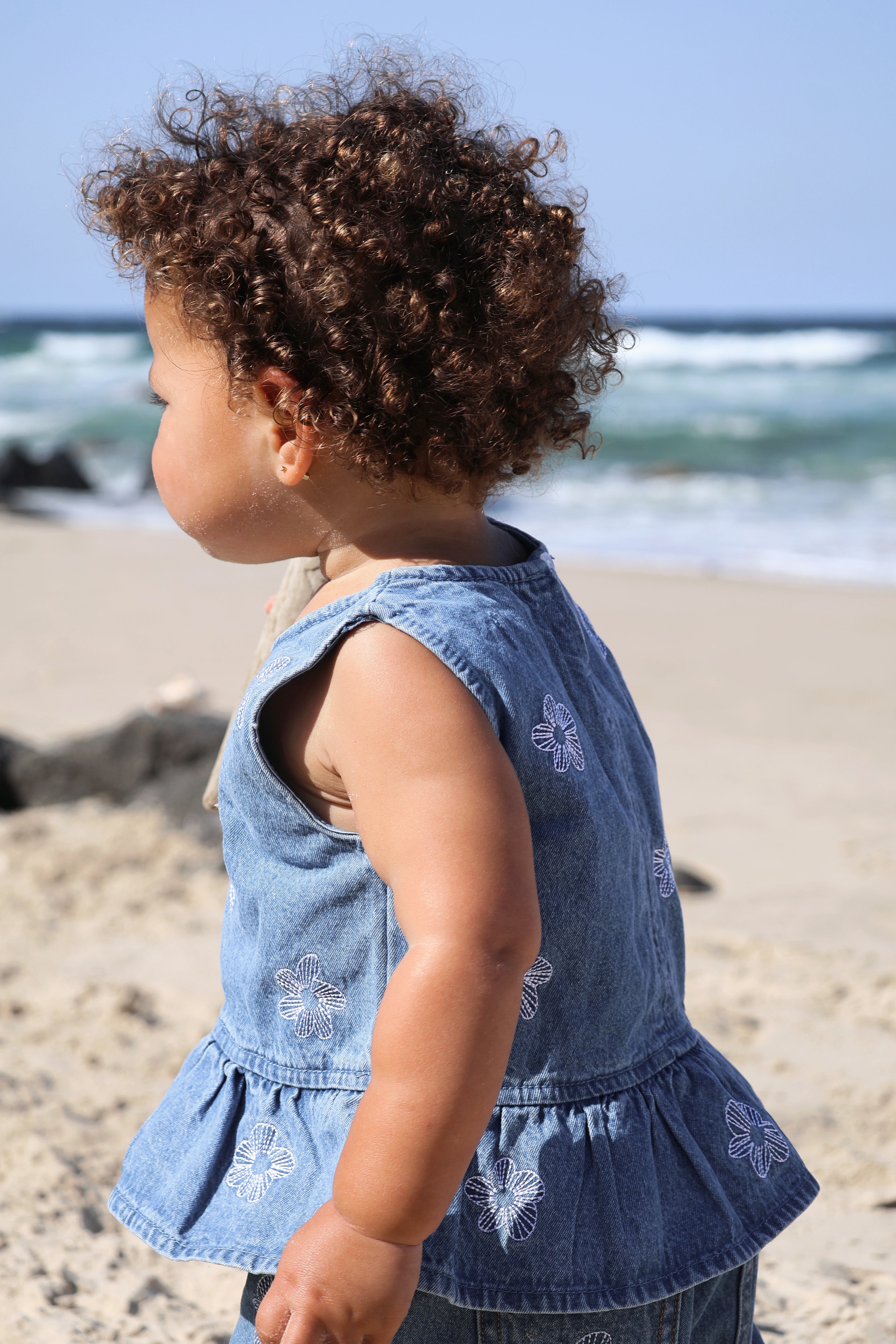 Denim Top | Flower