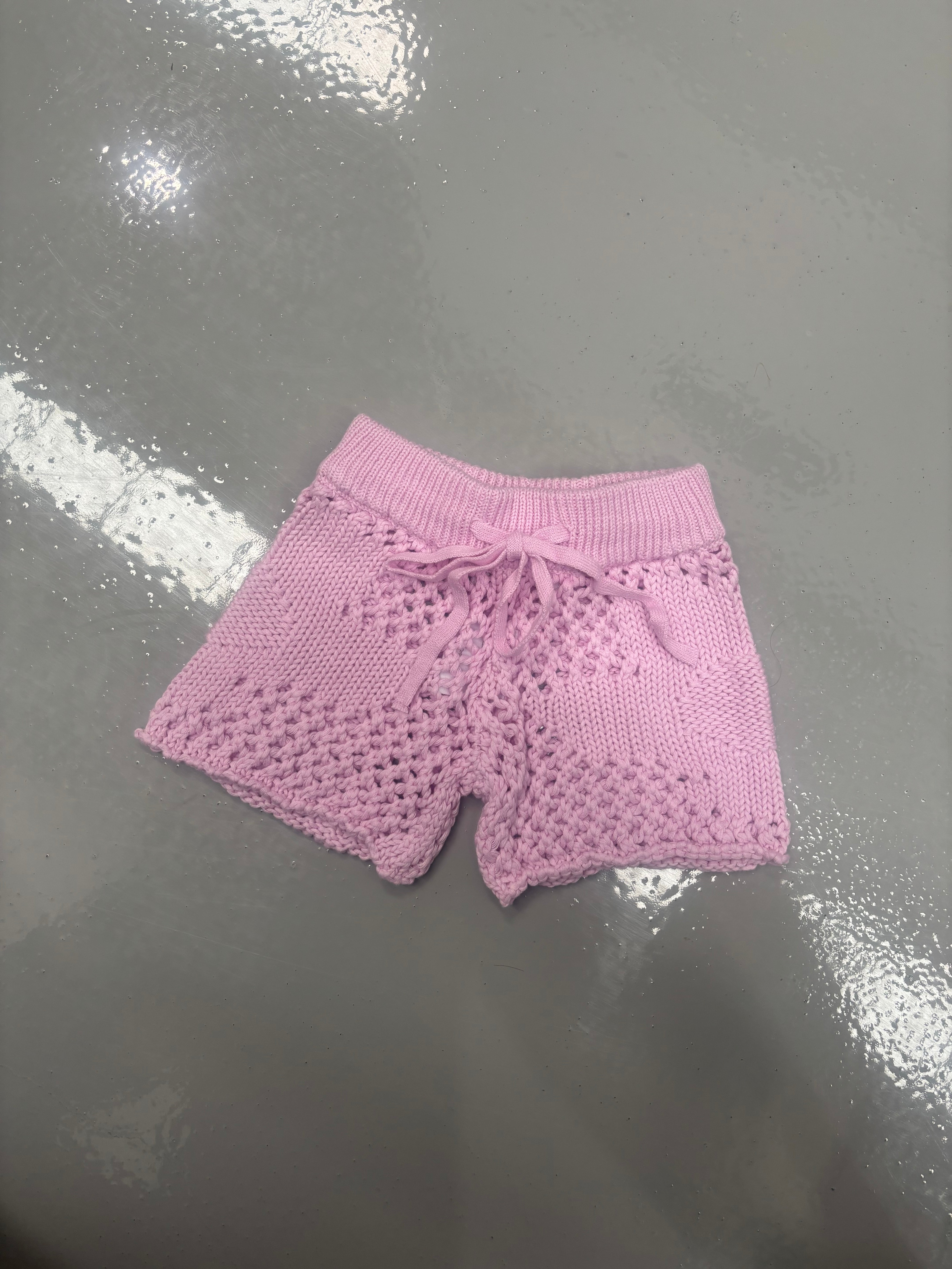 Crochet Flower Shorts | Mauve