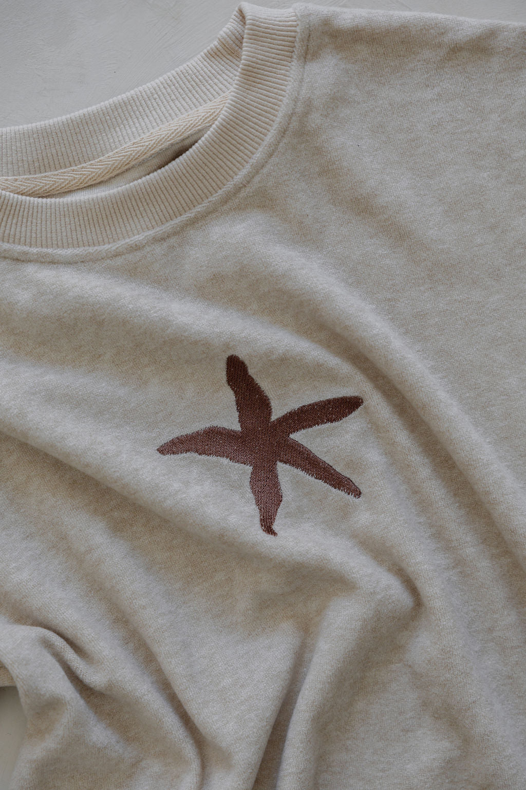 Sea Star Terry Romper | Oat